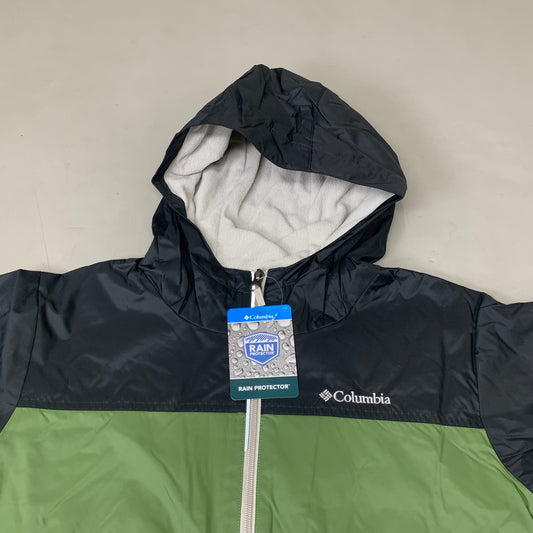 COLUMBIA Rain-Zilla Fleece Lined Jacket Unisex Youth Sz XL Black Canteen RB3418-008