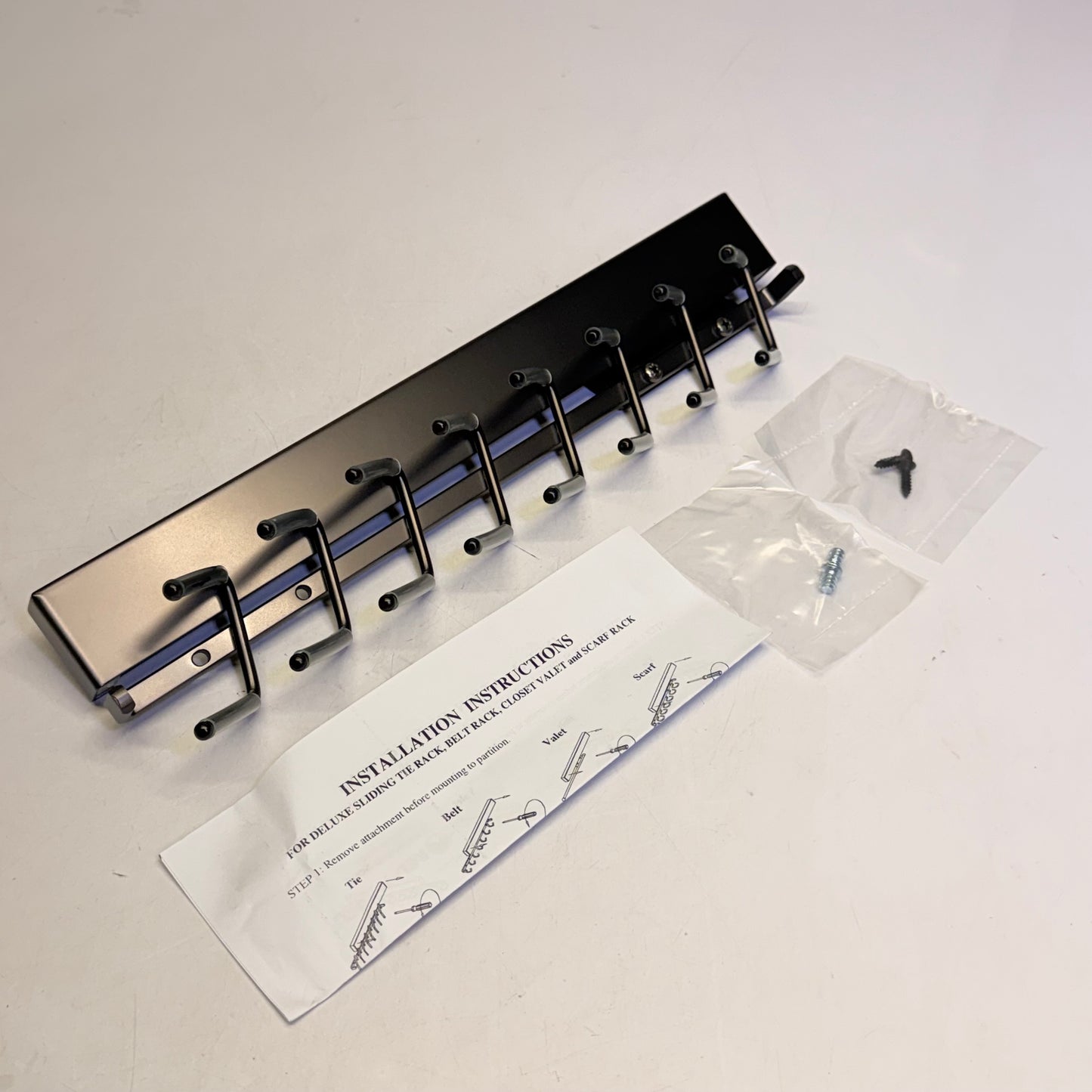 REV A SHELF Deluxe Sliding Pull Out Tie Rack 14" Bronze CTRSL-14-BZ-1