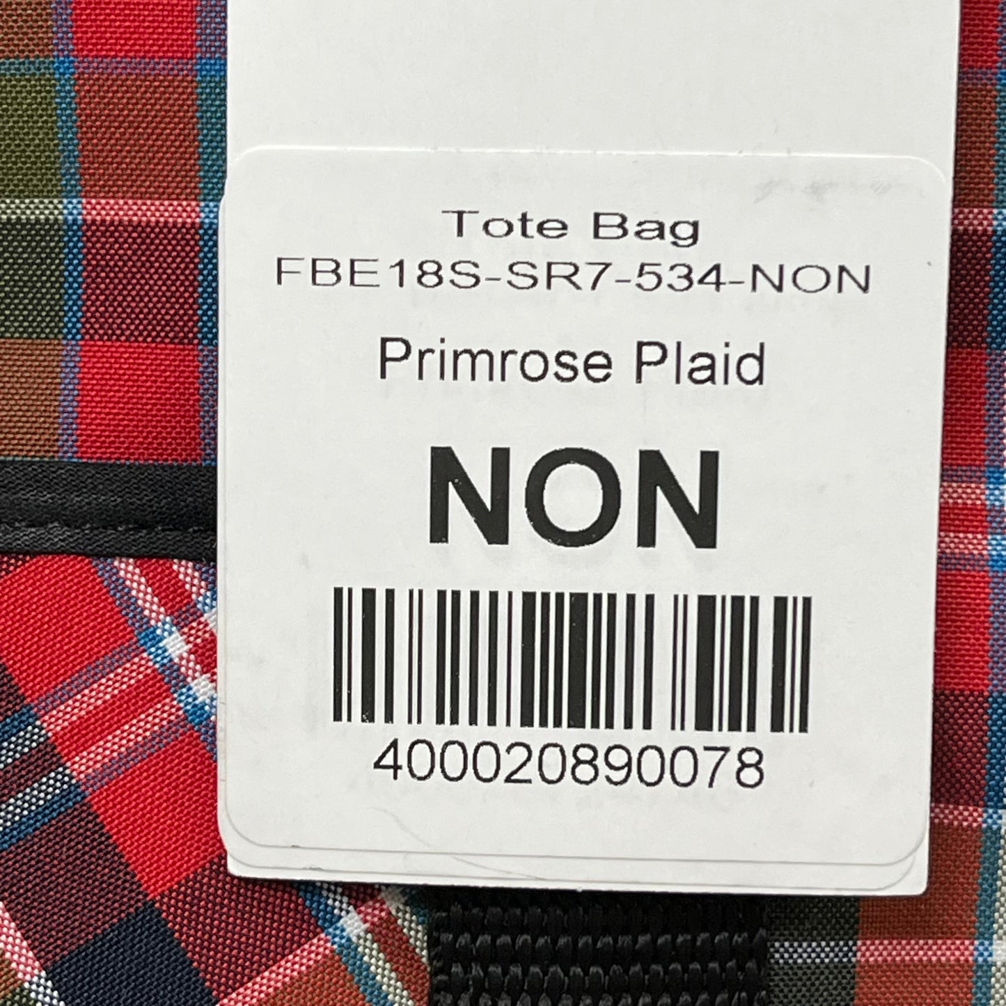 ZA@ DENNIS UNIFORMS (10 PACK) Primrose Schools Plaid Tote Bag Lunch Bag 13" x 12" Red/Green F