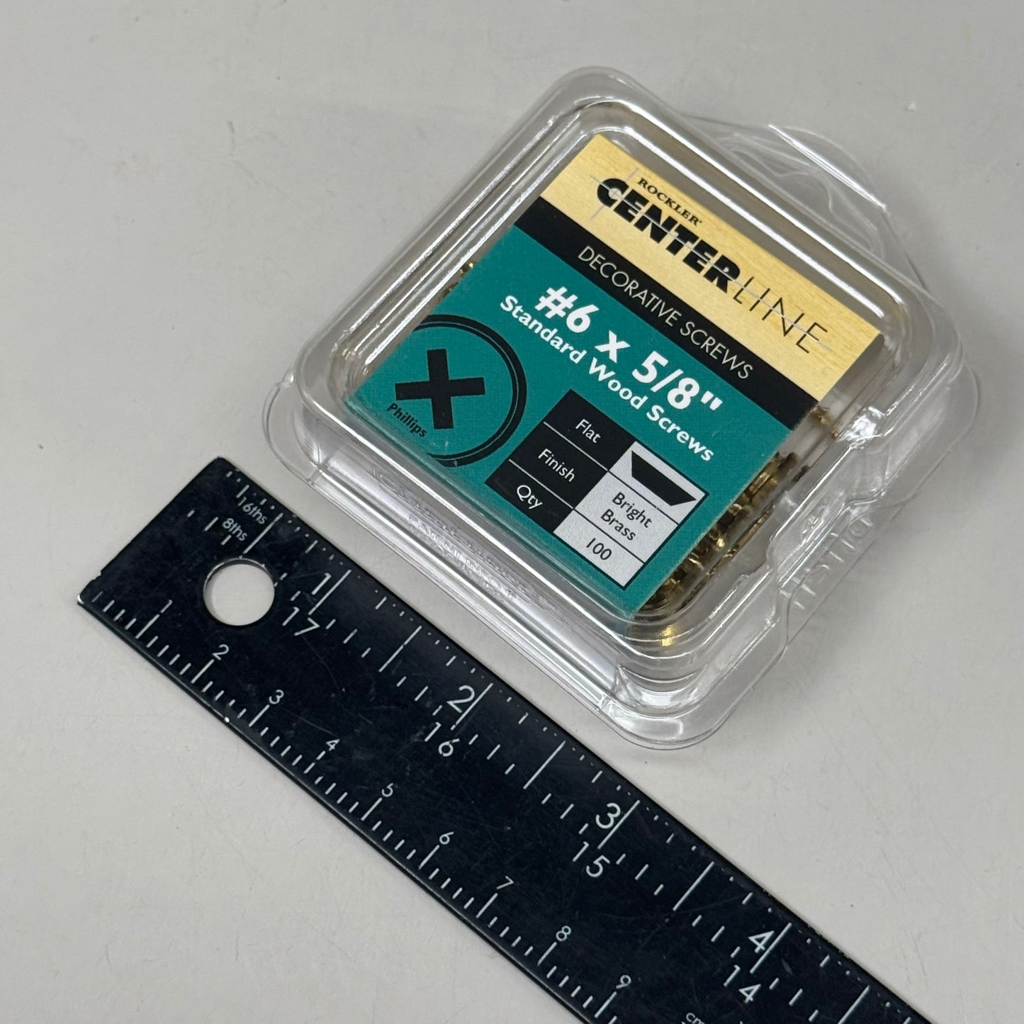 ROCKLER (2 PACK, 200 SCREWS TOTAL) Centerline Decorative #6 x 5/8"Standard Wood