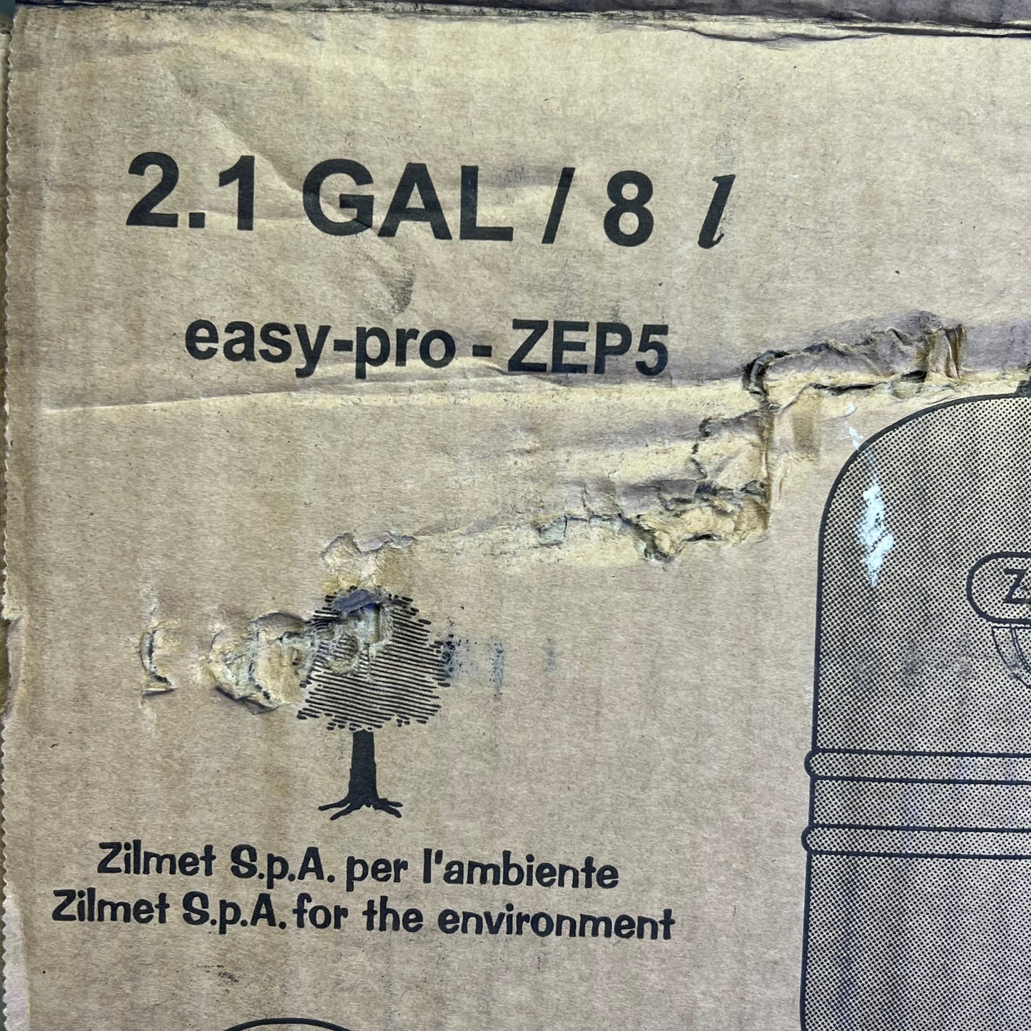 ZILMET Easy-Pro In-Line Thermal Expansion Tank 2.1 Gallon Tan 11E0000802