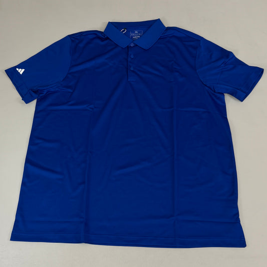 ADIDAS Basic Sport A430 Golf Polo Shirt men's SZ 2XL Collegiate Royal IB7348