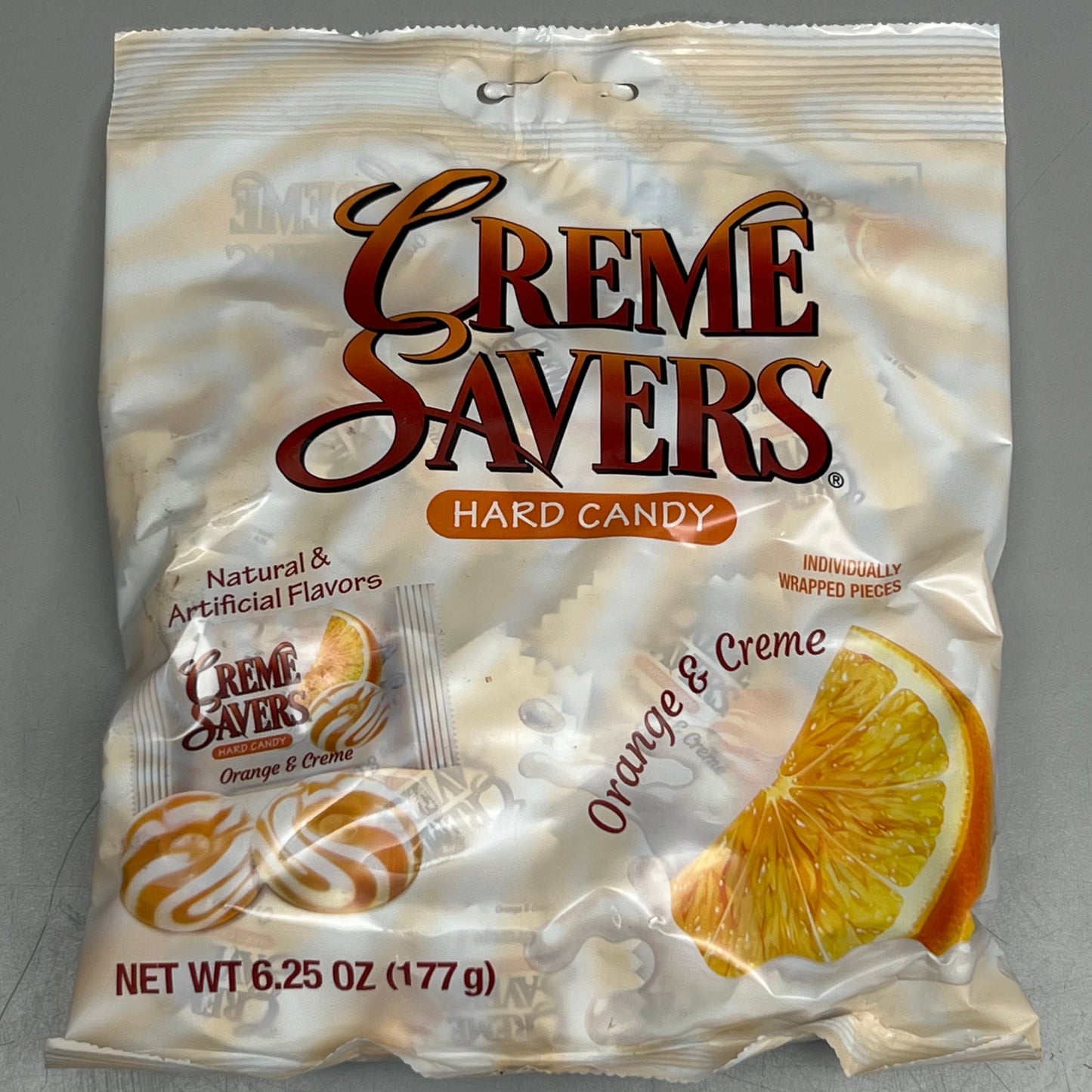 CREME SAVERS (12 Bags) Orange & Creme Hard Candy 6.25 oz BB 03/26