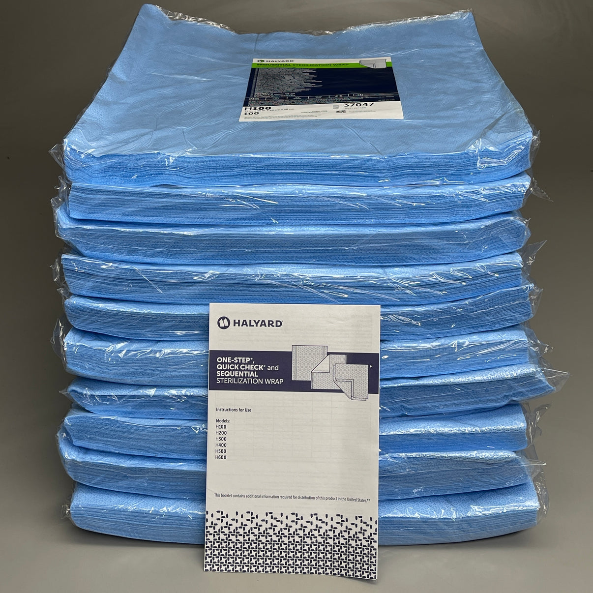 HALYARD 1000PACK! Quick Check Sterilization Wrap H100 15" x 15" Light
