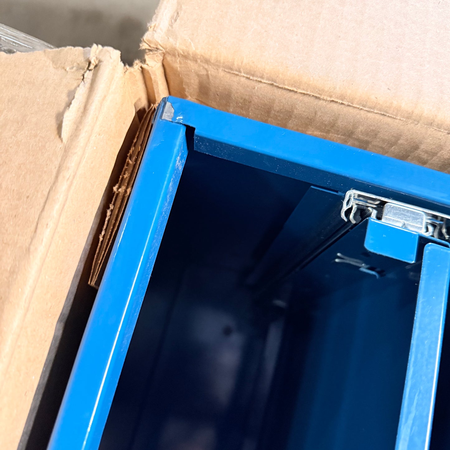 DURHAM MFG 5 Drawer Small Parts Slide Rack Cabinet Class C 12-1/2"x 20-1/2"x 21"  Blue New-Other