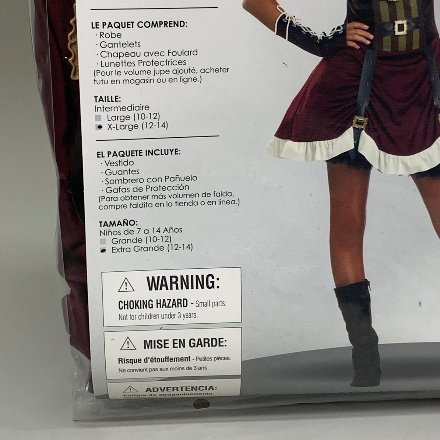 ZA@ CALIFORNIA COSTUMES Tween Steampunk Girl Costume Sz-XL (12-14) 04068 H