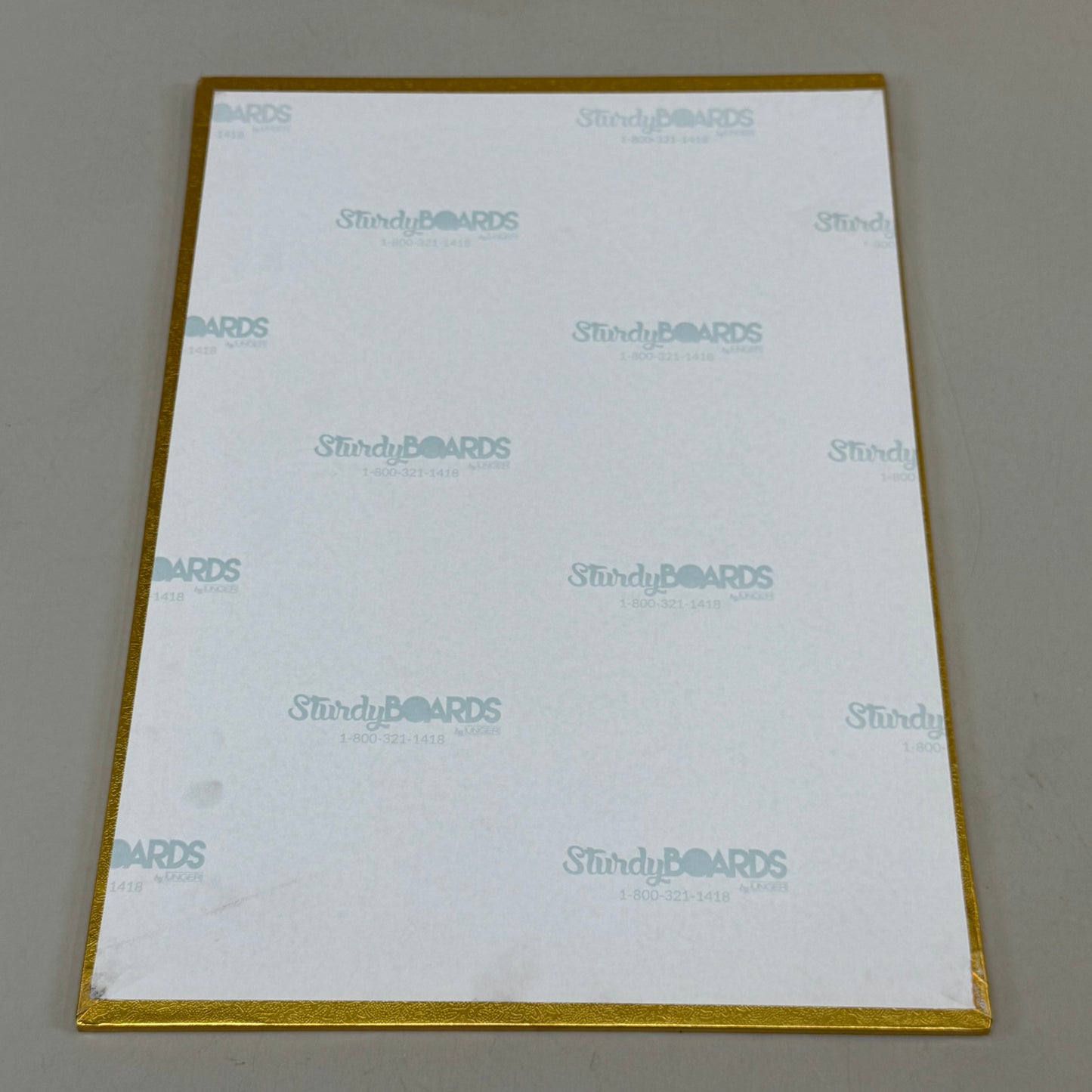 STURDYBOARD Rectangle High Density Fiber Boards White/Gold UNSB0913EG (10 Pack)