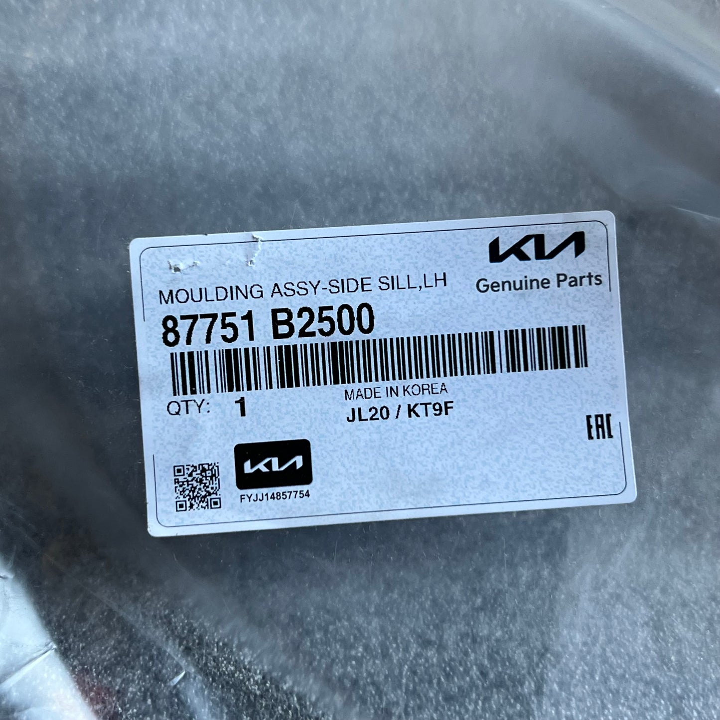 ZA@ KIA Moulding Assy-Side Sill 87751B2500 (New)