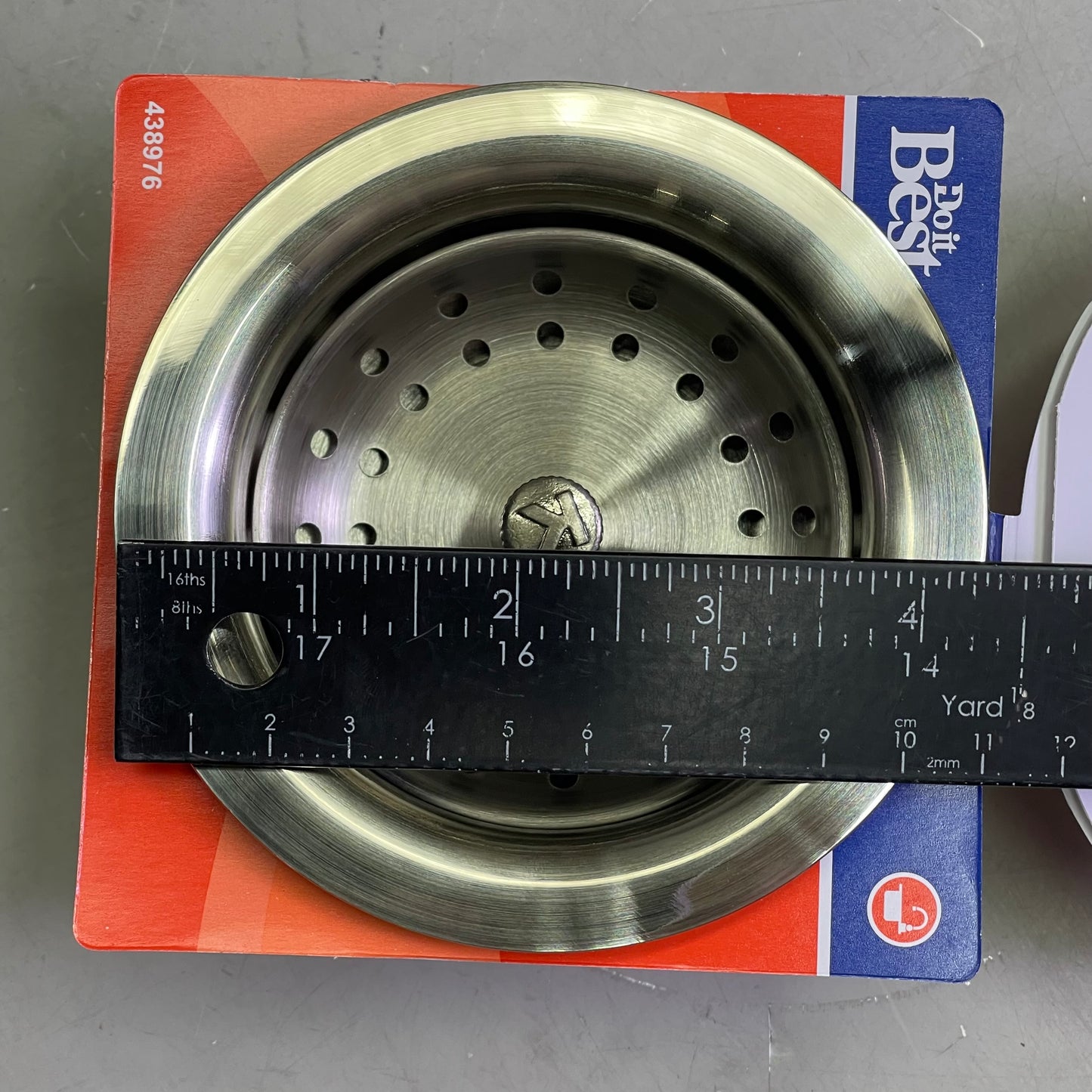 DO IT BEST Solid Brass Strainer 3-1/2" Dia Brushed Nickel DIB5435DSBN 438976