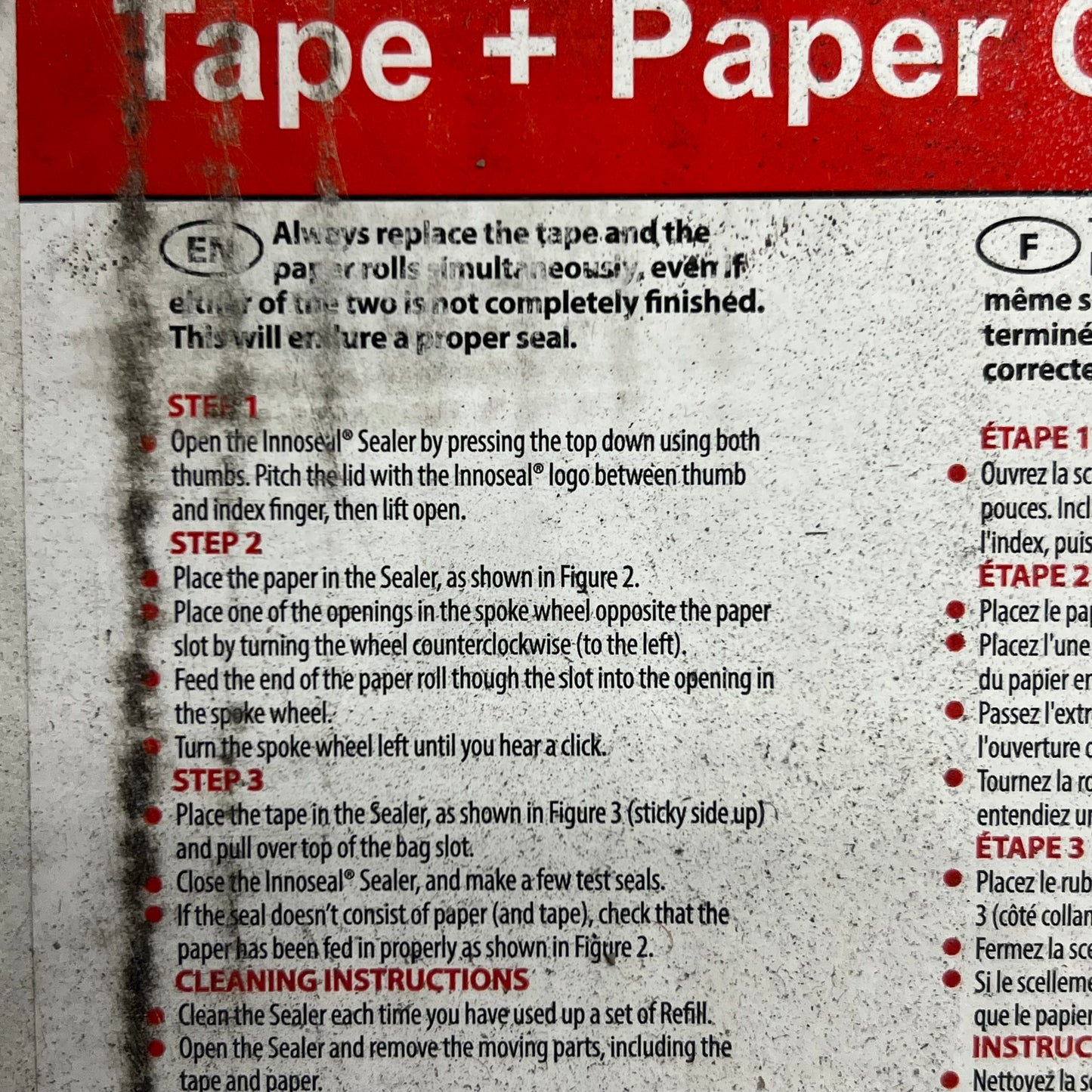 INNOSEAL (84 SETS) Original Refill Tape & Paper 1/2" Width Yellow/Clear 1033