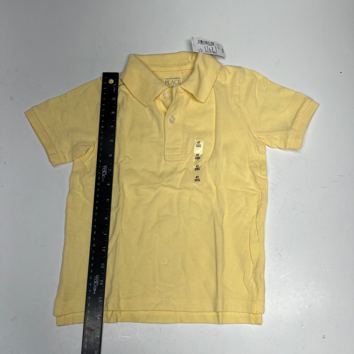 THE CHILDRENS PLACE (4 PACK) Uniform Soft Pique Polo Shirt Boy's Sz 4T Yellow