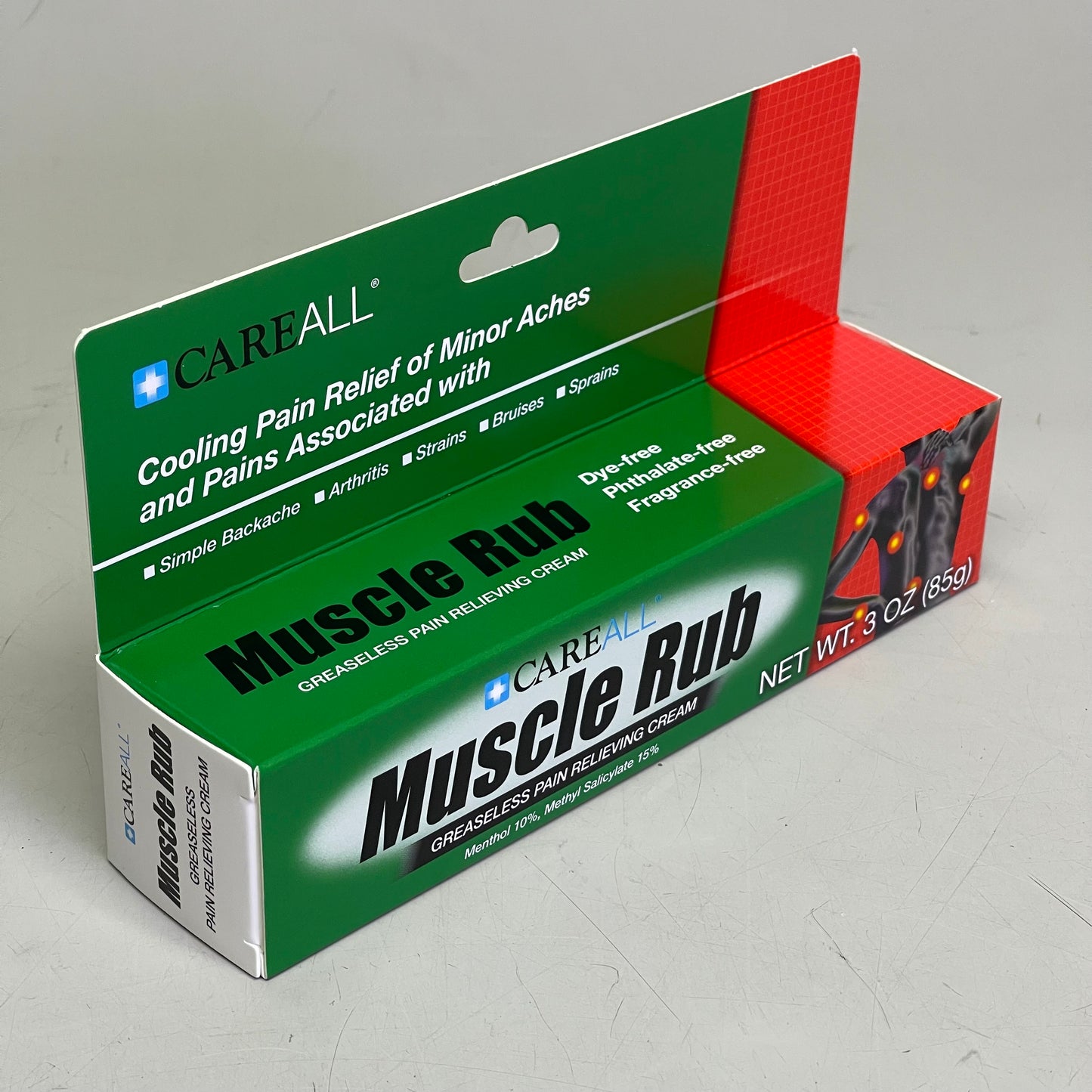 CAREALL (6 PACK) Muscle Rub Greaseless Pain Relieving Cream 3 oz per tube MUS3 BB 02/28