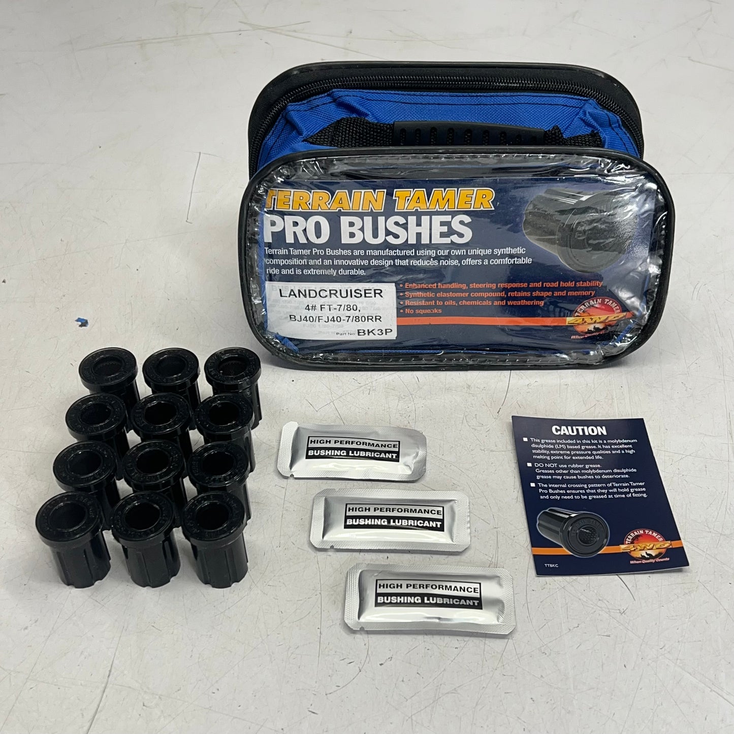 TERRAIN TAMER Shackle Bush Pro Bush Synthetic Kit Landcruiser 4# FT-7/80 BK3P