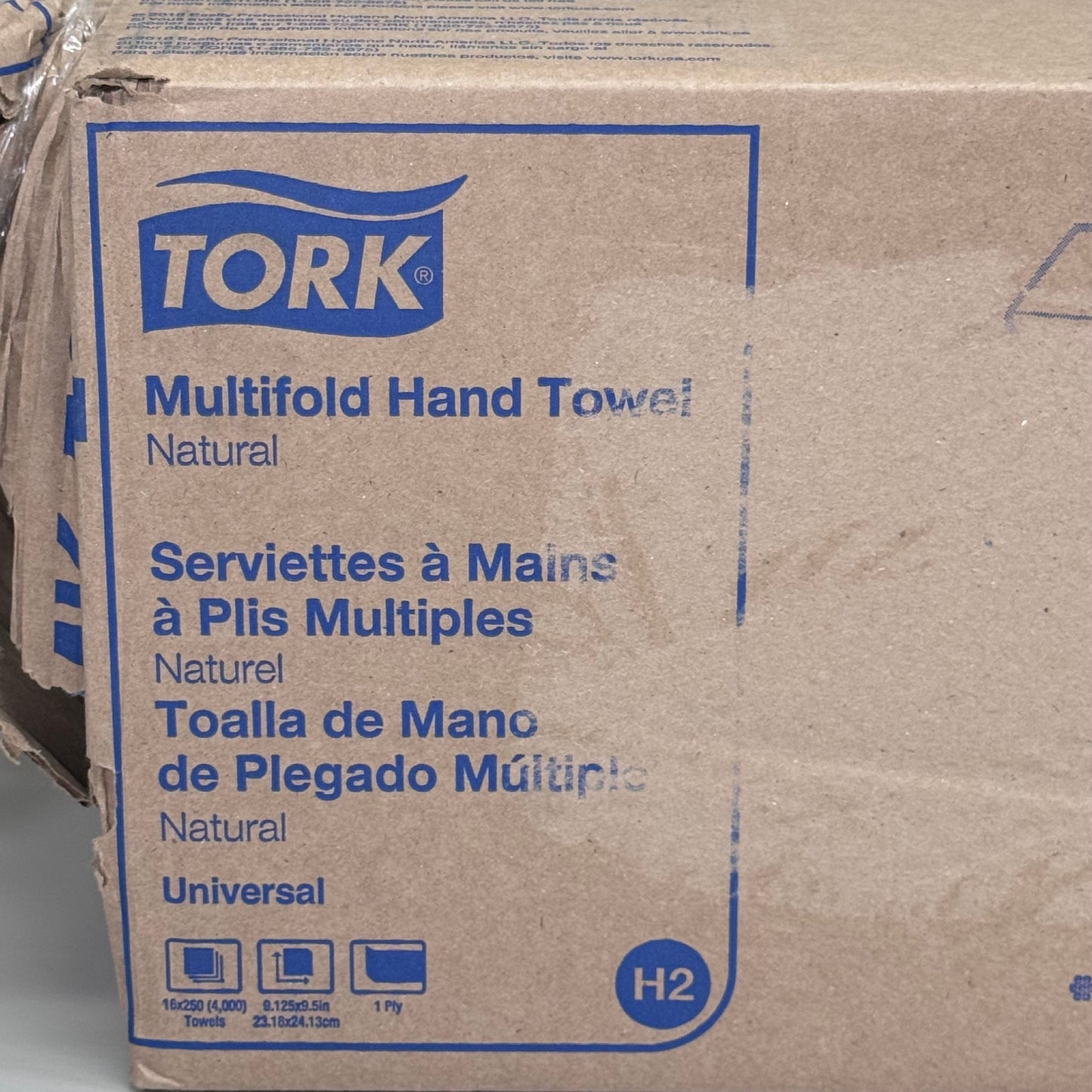 TORK (4,000 TOWELS) Natural Multi-Fold Hand Towel 1-Ply Brown MK 520A Like New