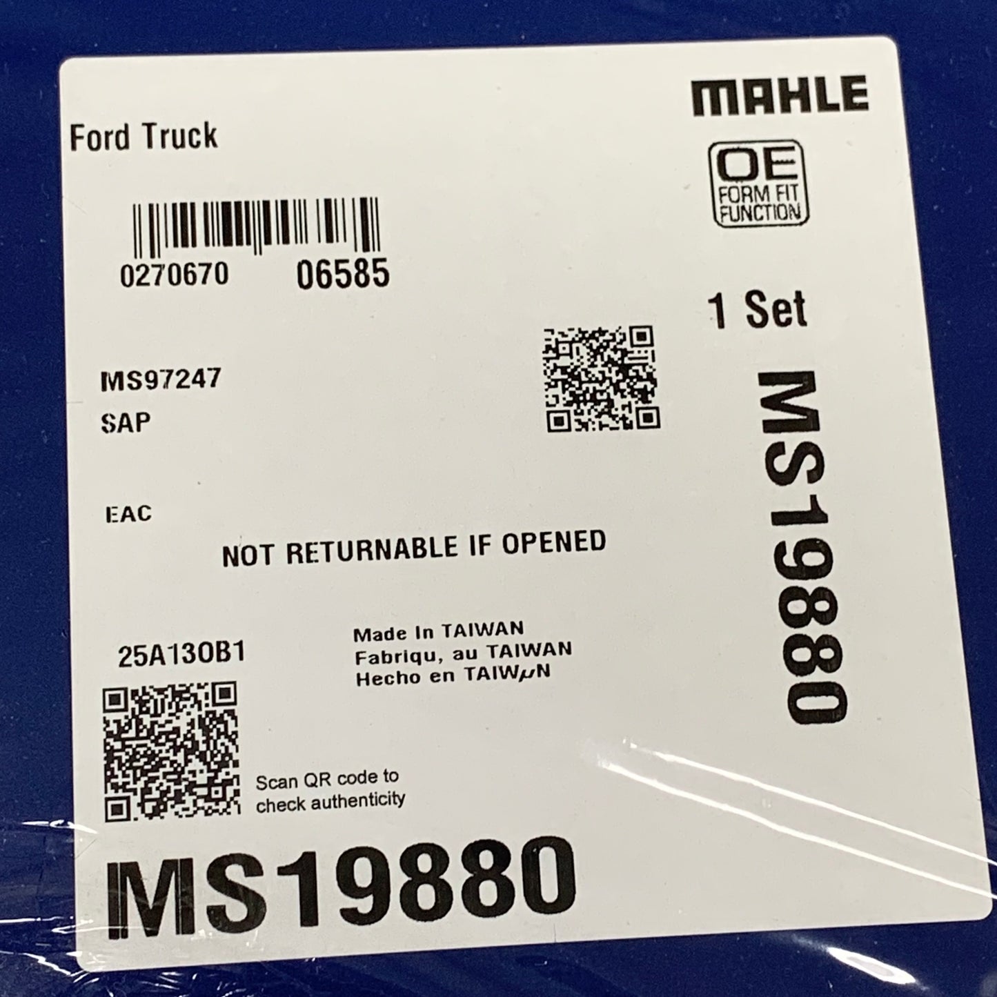 MAHLE Exhaust Manifold Set For Ford  F-250 MS19880