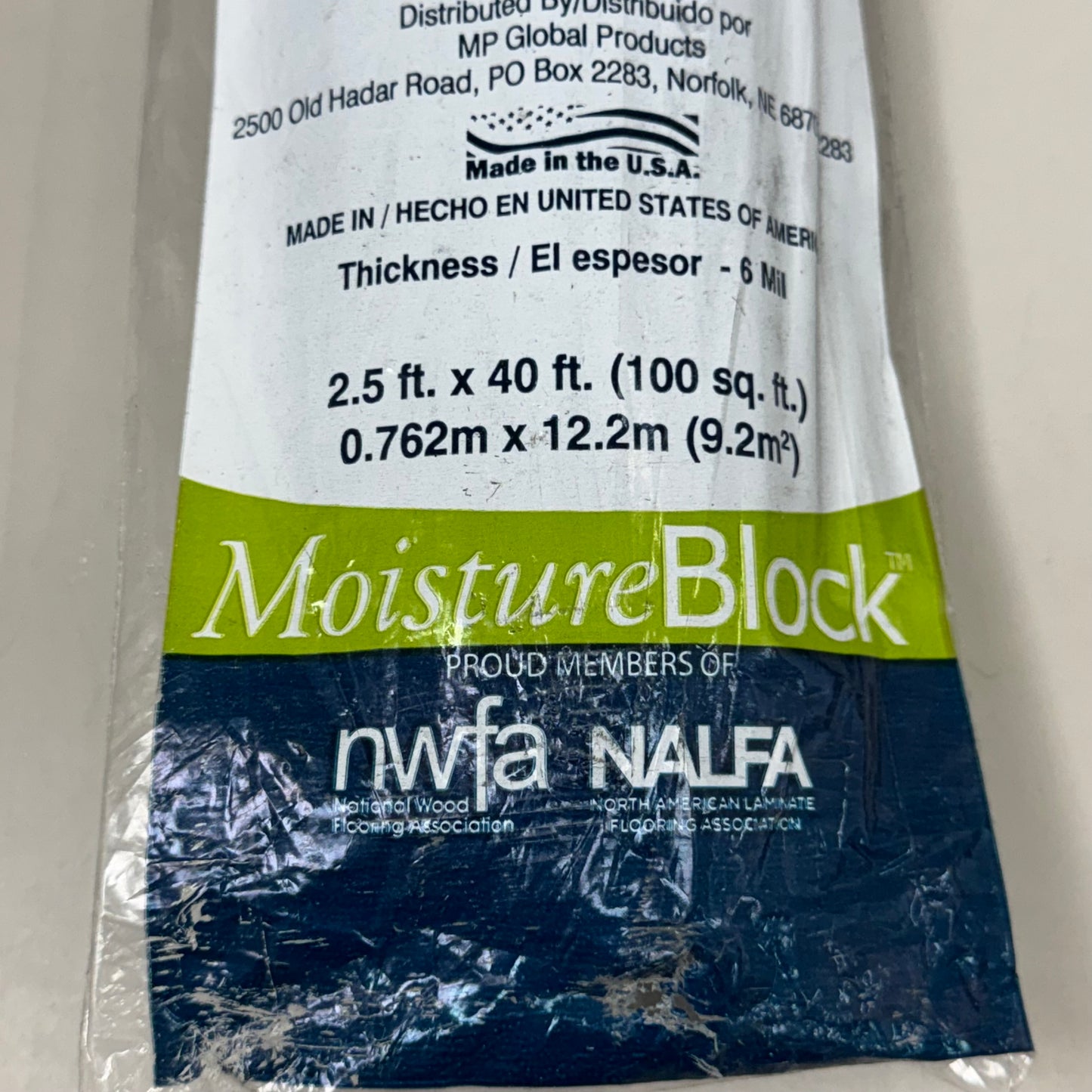 MPGLOBAL (2 PACK) Moisture Block Vapor Barrier Laminate Wood Floors 30"x40'