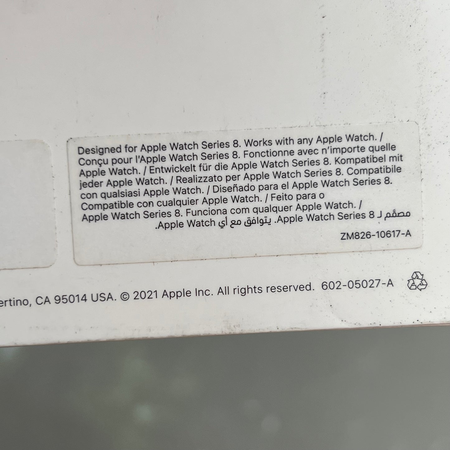 APPLE Watch Durable & Soft Sport Band  S/M (46mm) Black 3L113AM/A (Return)