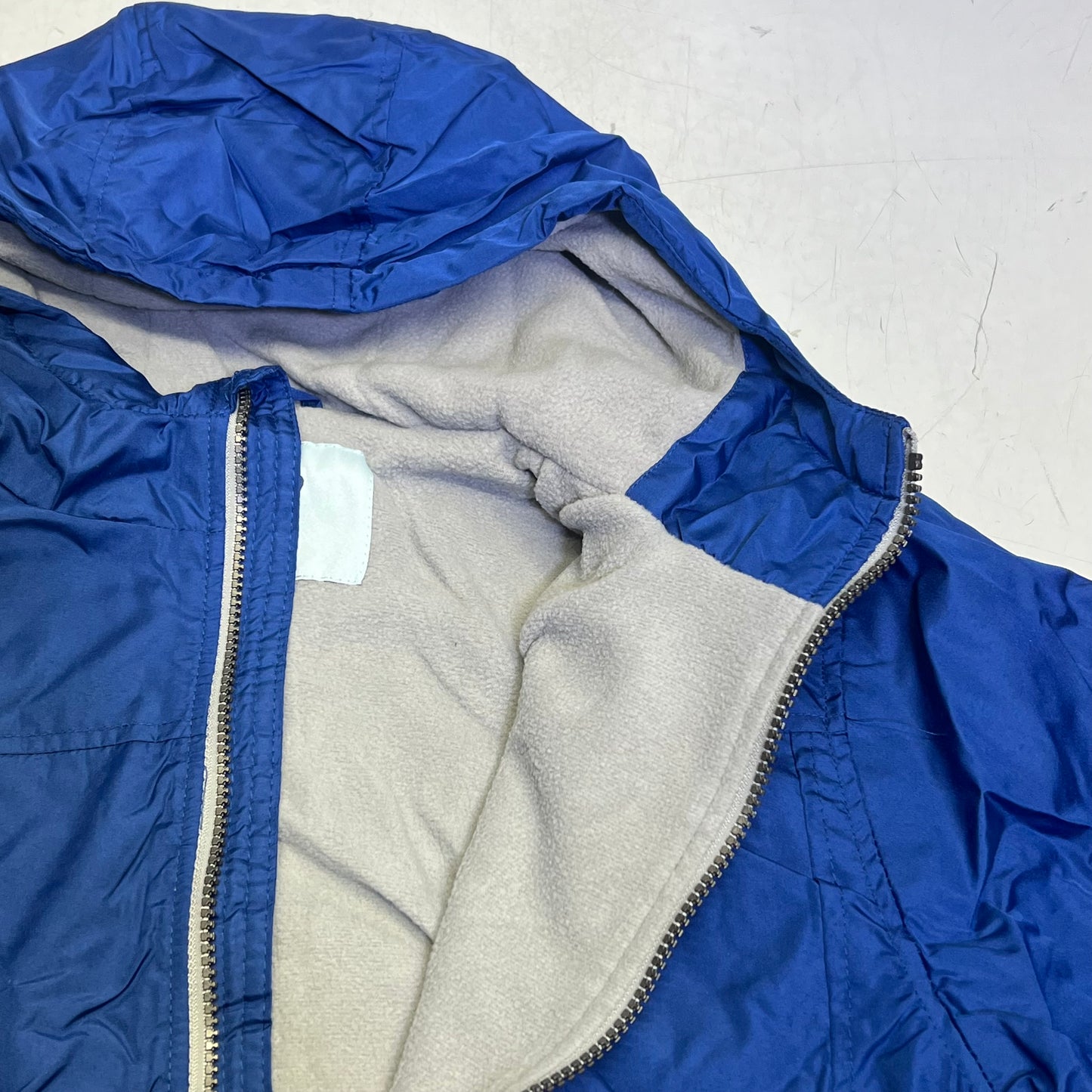 WHALES TAIL PERFORMANCE  Fleece Lined Windbreaker Jacket Boy's Sz 16/18 Blue