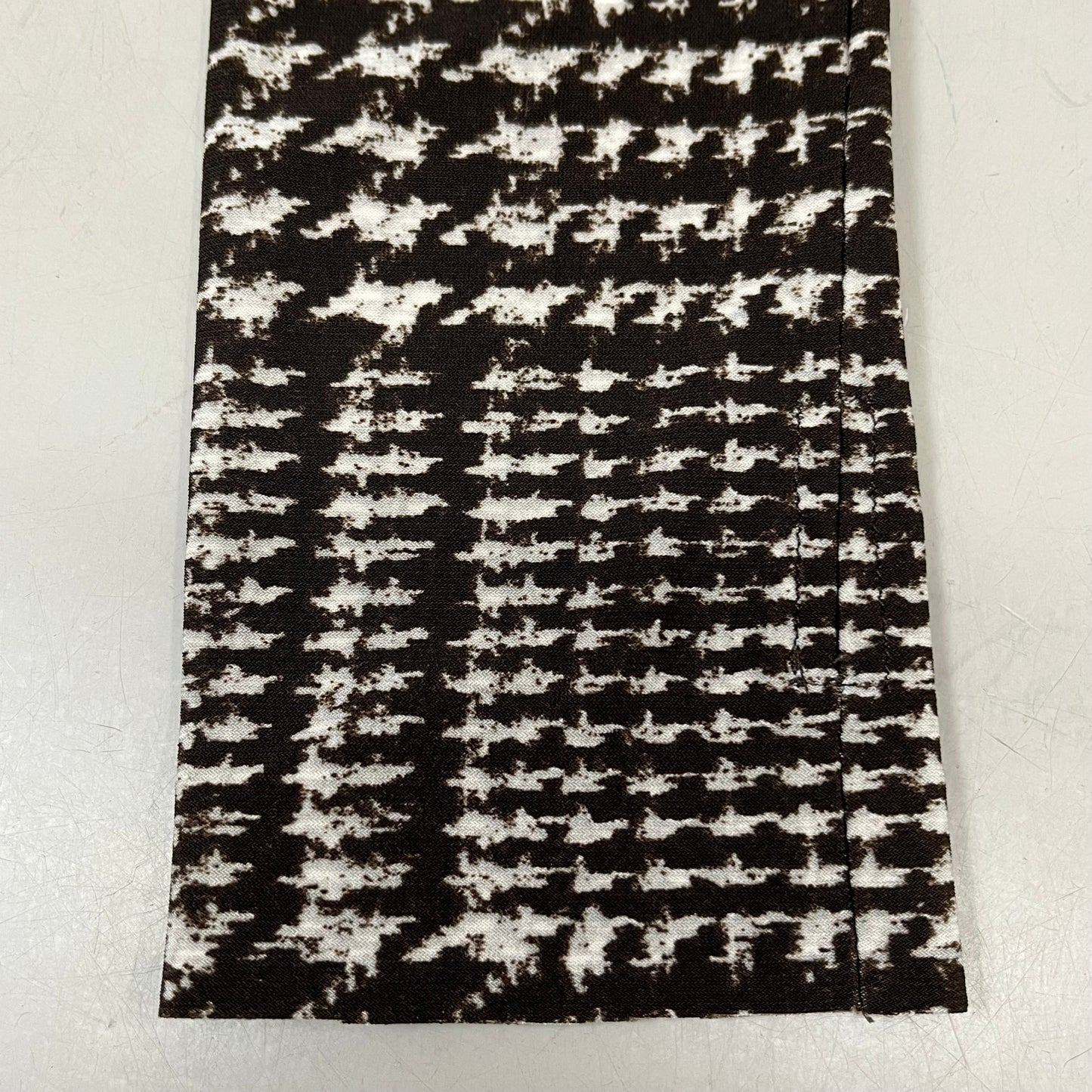 NORMA KAMALI Sleeve Open Back Catsuit Footsie Women's Sz S/36 Chocolate Plaid