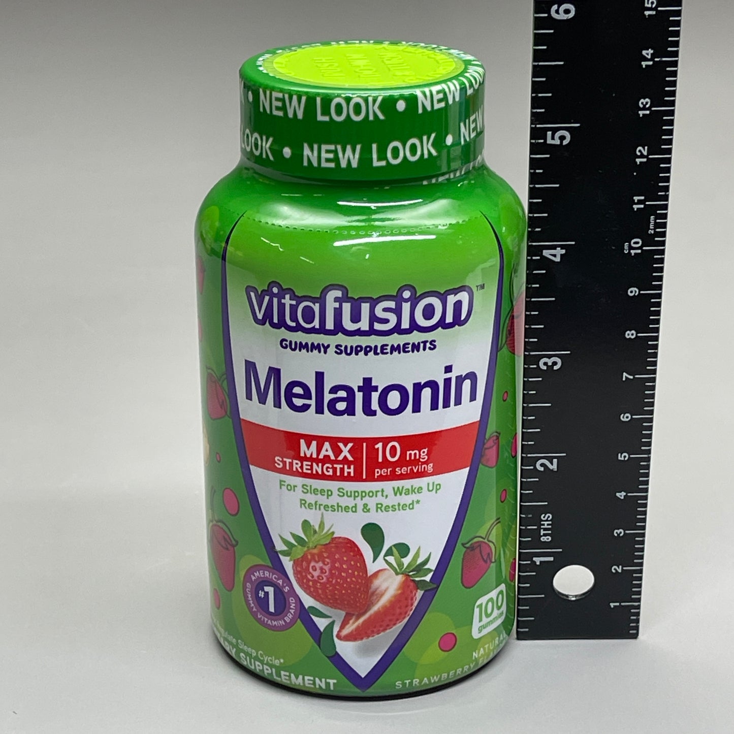 VITAFUSION 3-PACK! Melatonin Max Strength Gummies 10mg 100 Gummies BB 06/24