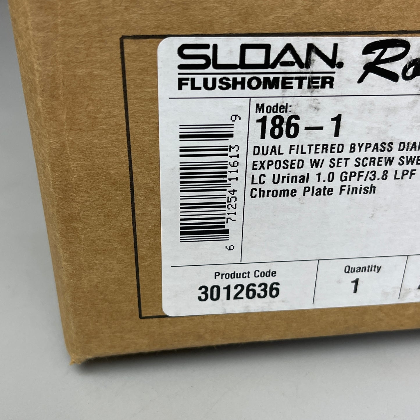 SLOAN Urinal Flushometer Royal Model: 186-1