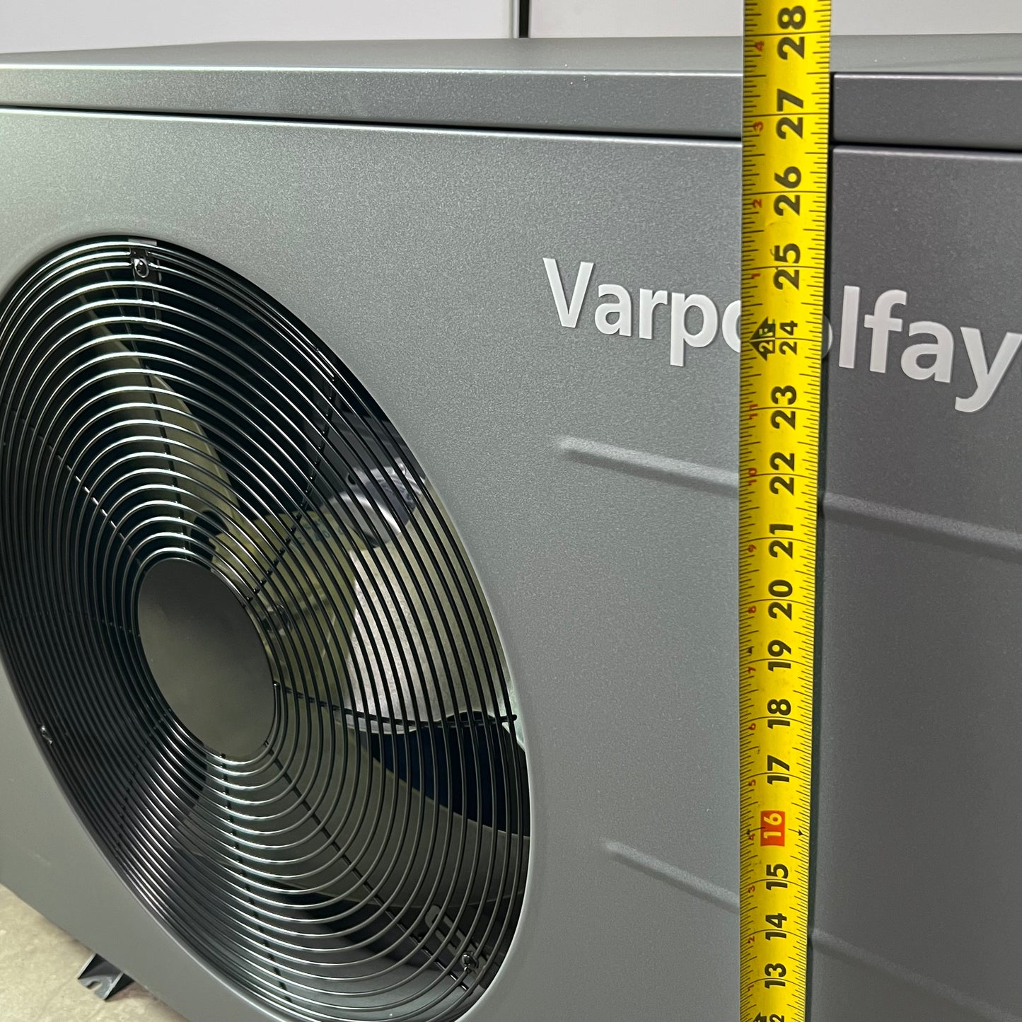 VARPOOLFAYE Air-Source Swimming Pool Heat Pump, Dark Grey KSPF-010L1UR1A2