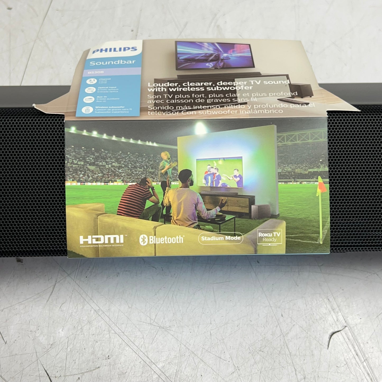 PHILIPS HDMI Bluetooth Subwoofer Soundbar Speaker 5000 Series Black TAB5306/37