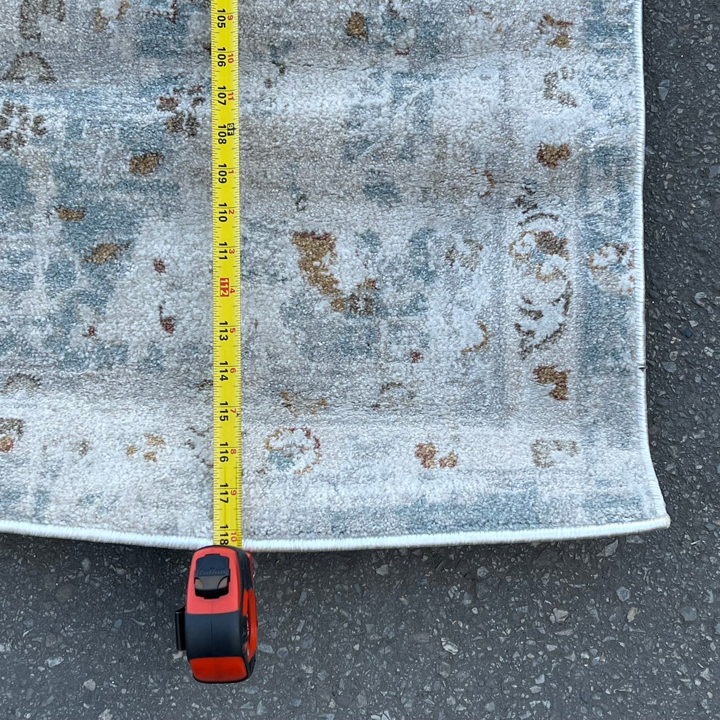 ZA@ VEGA COLLECTION Large Area Rug Low Pile Light Grey Multicolor (New Other)