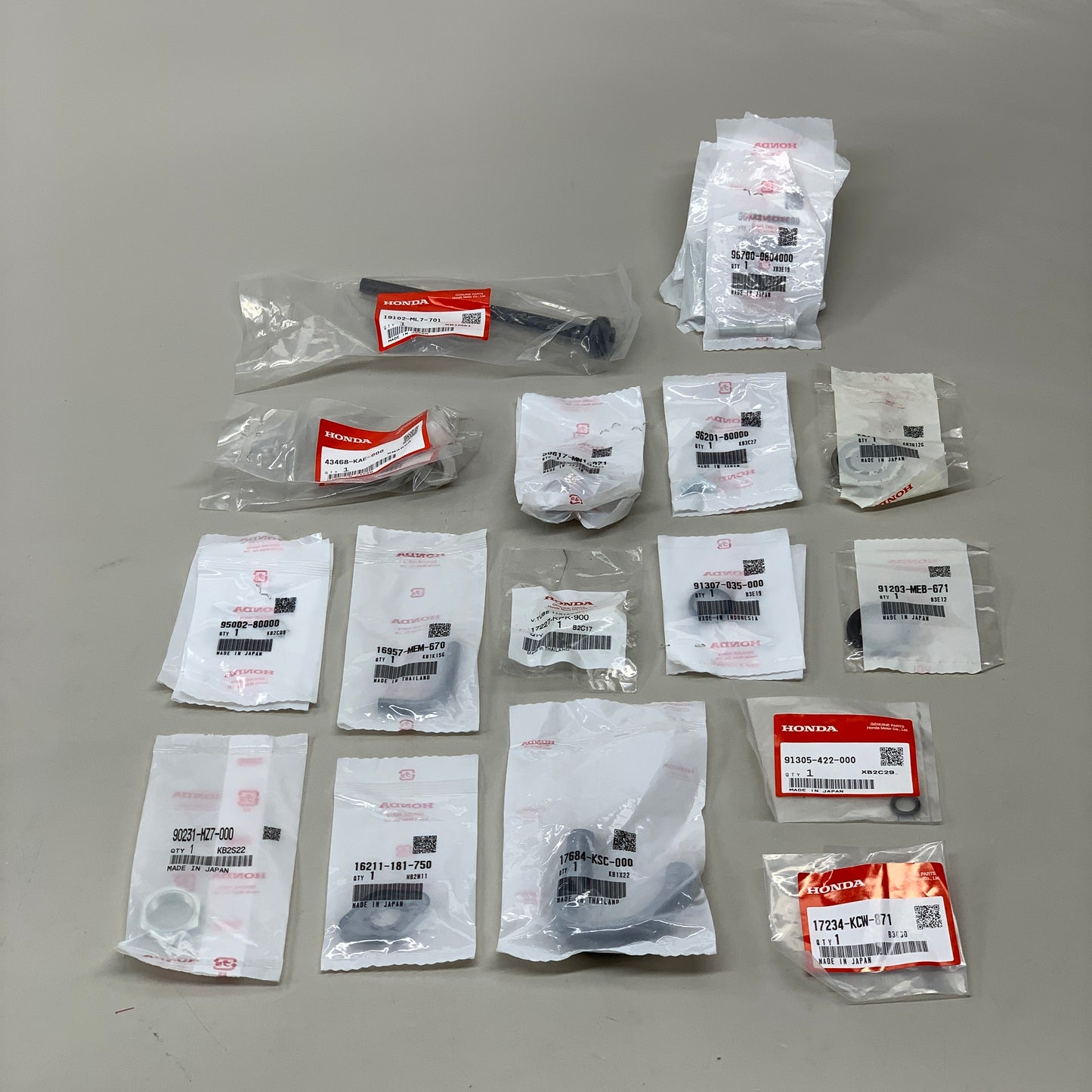 HONDA OEM 40 PACK! Miscellaneous Bulk Parts Lot for ATV or SIde-by-Side Dirt Bike