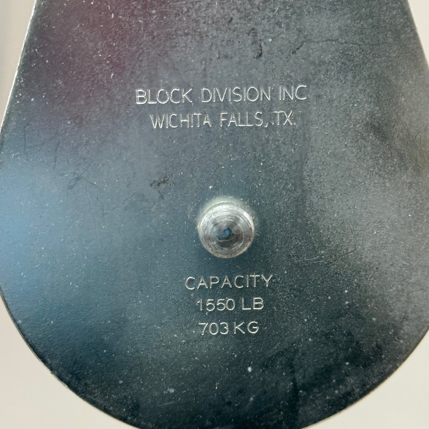 BLOCK DIVISION  1,550 Lbs, Swivel Eye Snatch Block Wire Rope, 5/16 Inch Diameter, Eye, 1-3/16 Inch Inside Diameter, Carbon Steel, Zinc Plated Finish