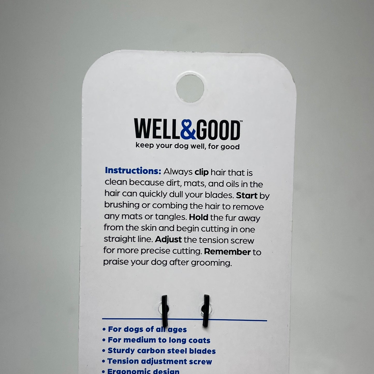 ZA@ WELL & GOOD (2 PACK) Straight Line Shears Cuts, Shapes & Smooths for Dogs  Silver 3495811