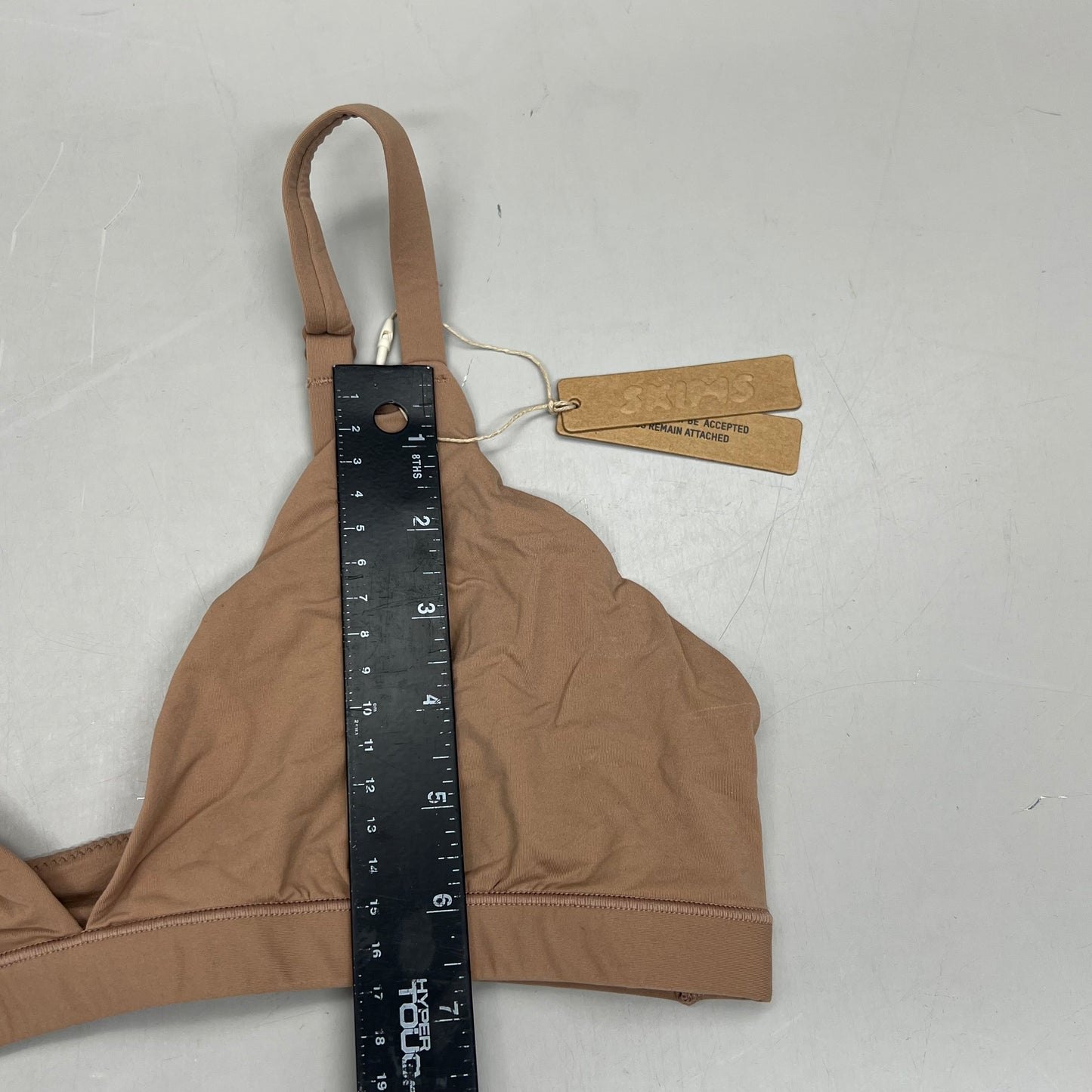 SKIMS Fits Everybody 2-Ply Max-Stretch Triangle Bralette Women's Sz L Sienna