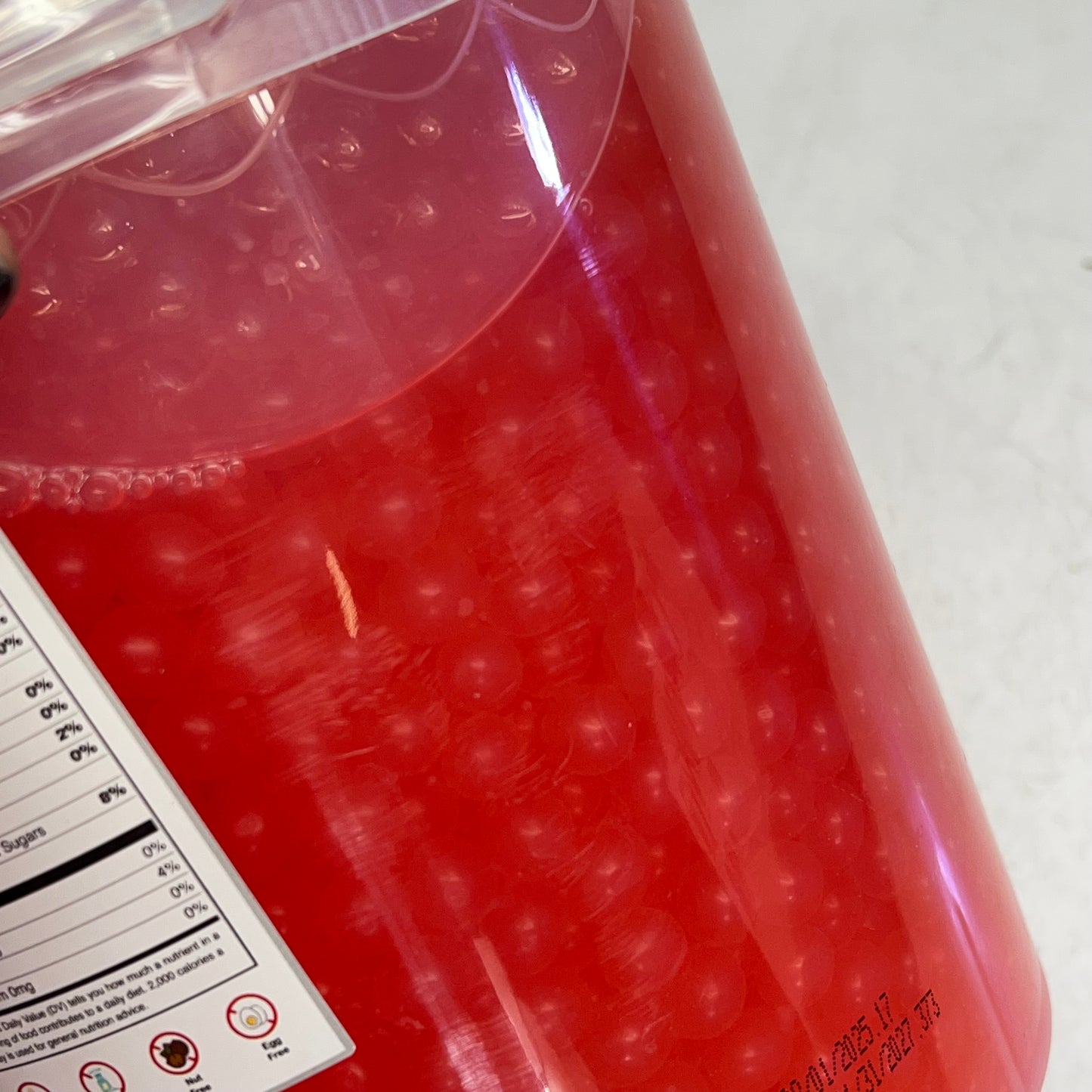ZA@ FANALE (7 POUNDS) Popping Boba Pearls Strawberry Flavor Red BB 01/27