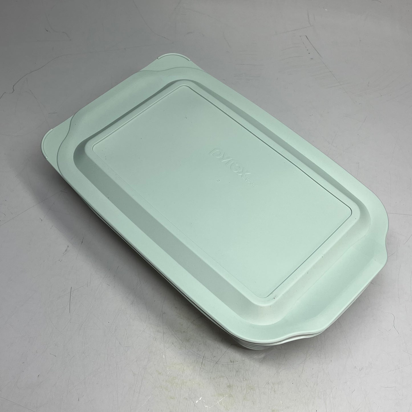 ZA@ PYREX (6 PIECE SET) Glass Baking Dish Set W/ Lids 5 Qt, 2.6 Qt & 3.1 Qt Clear/|Sage 1135014