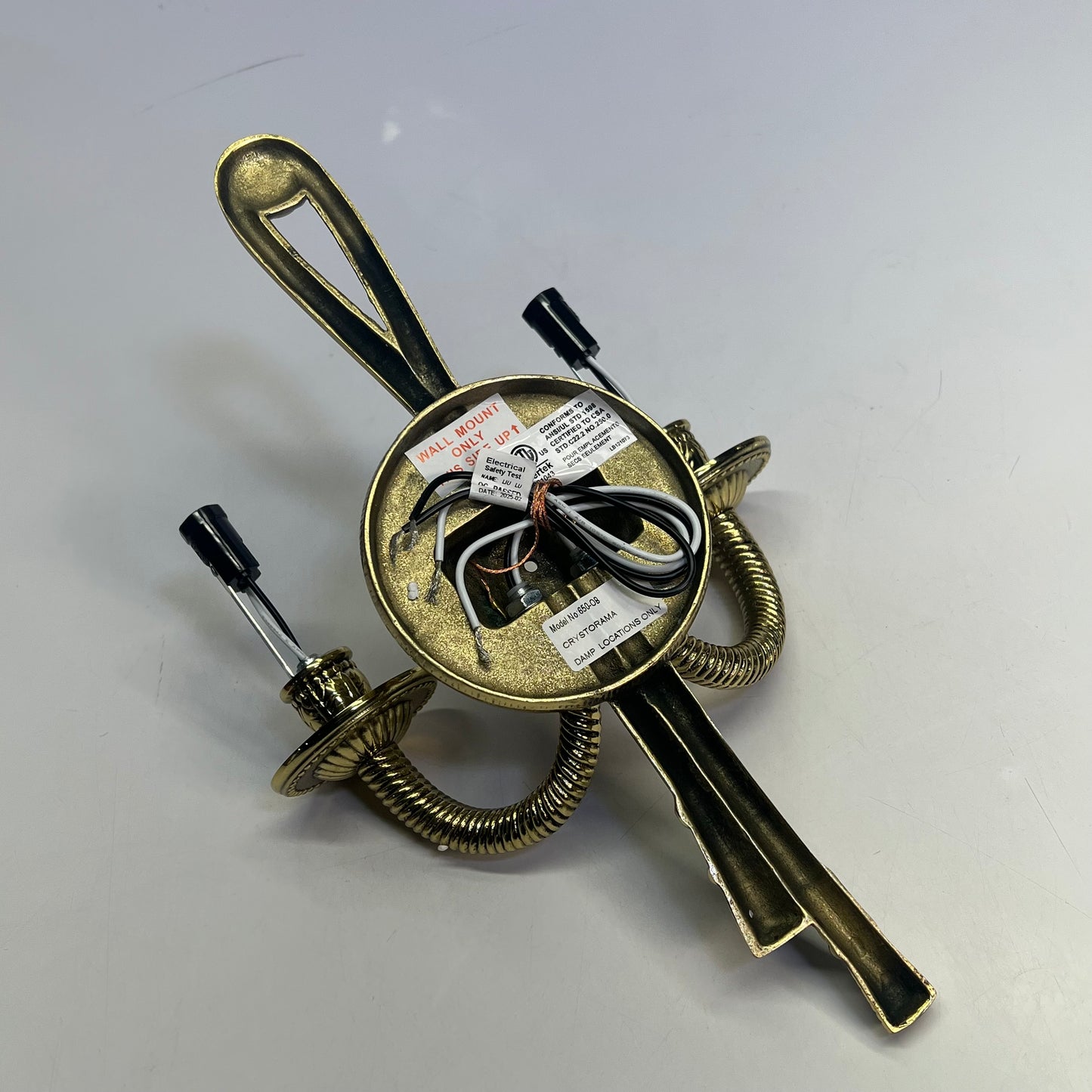 CRYSTORAMA LIGHTING Two Light Wall Sconce In Classic Style 15"x8" Brass 650-OB