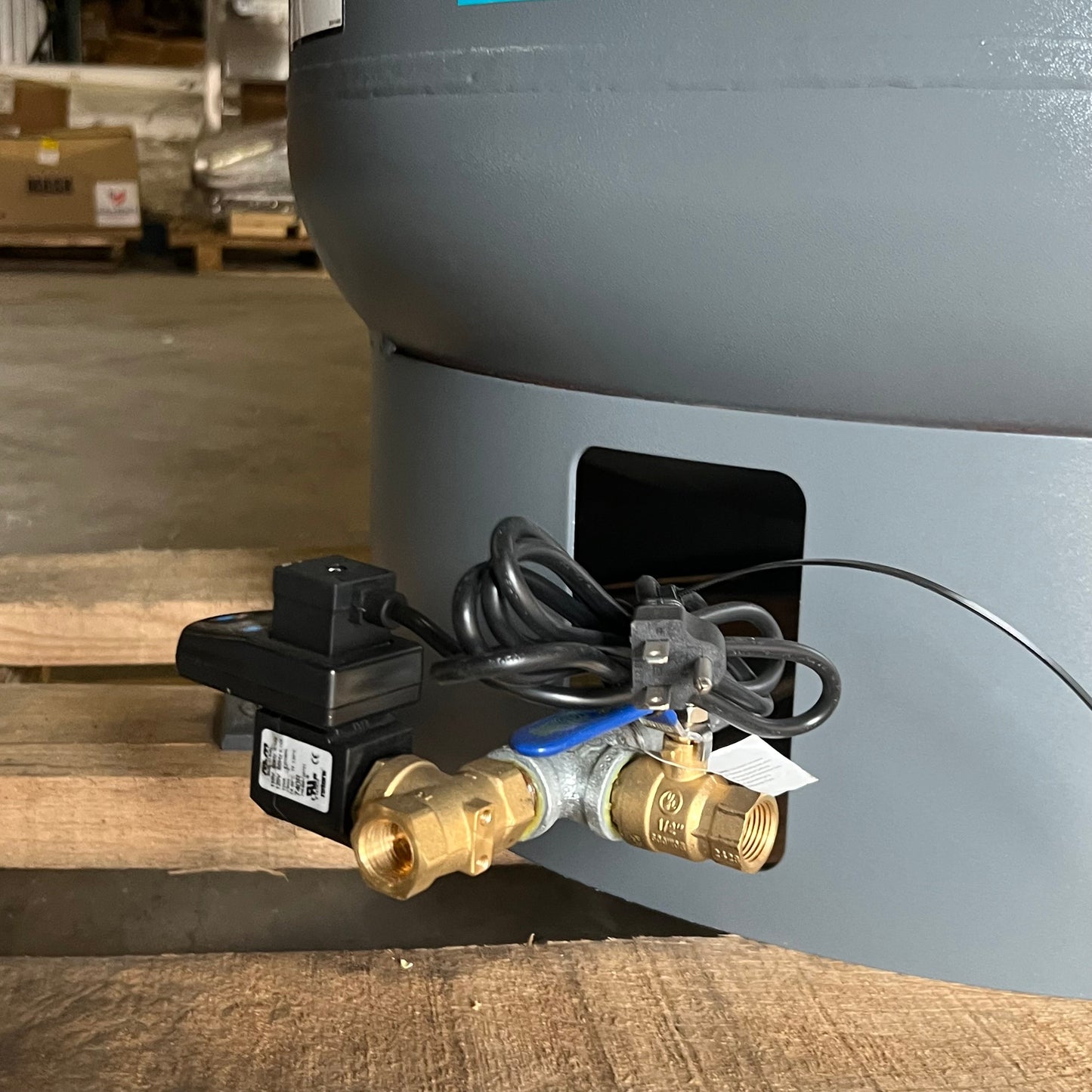ATLAS Copco Air Compressor Vertical Tank-mounted 120 Gal. 1CR10TS120V23V3IS, Grey CRS-2