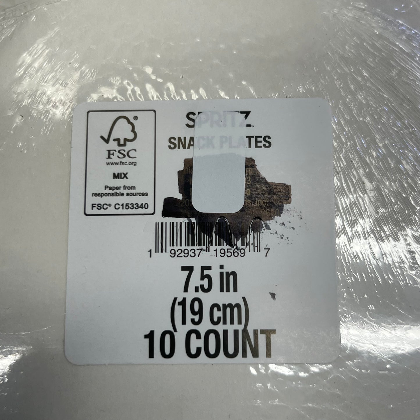 ZA@ SPR!TZ (12 PACK of 10 Plates) Snack Plates Sz 7.5"