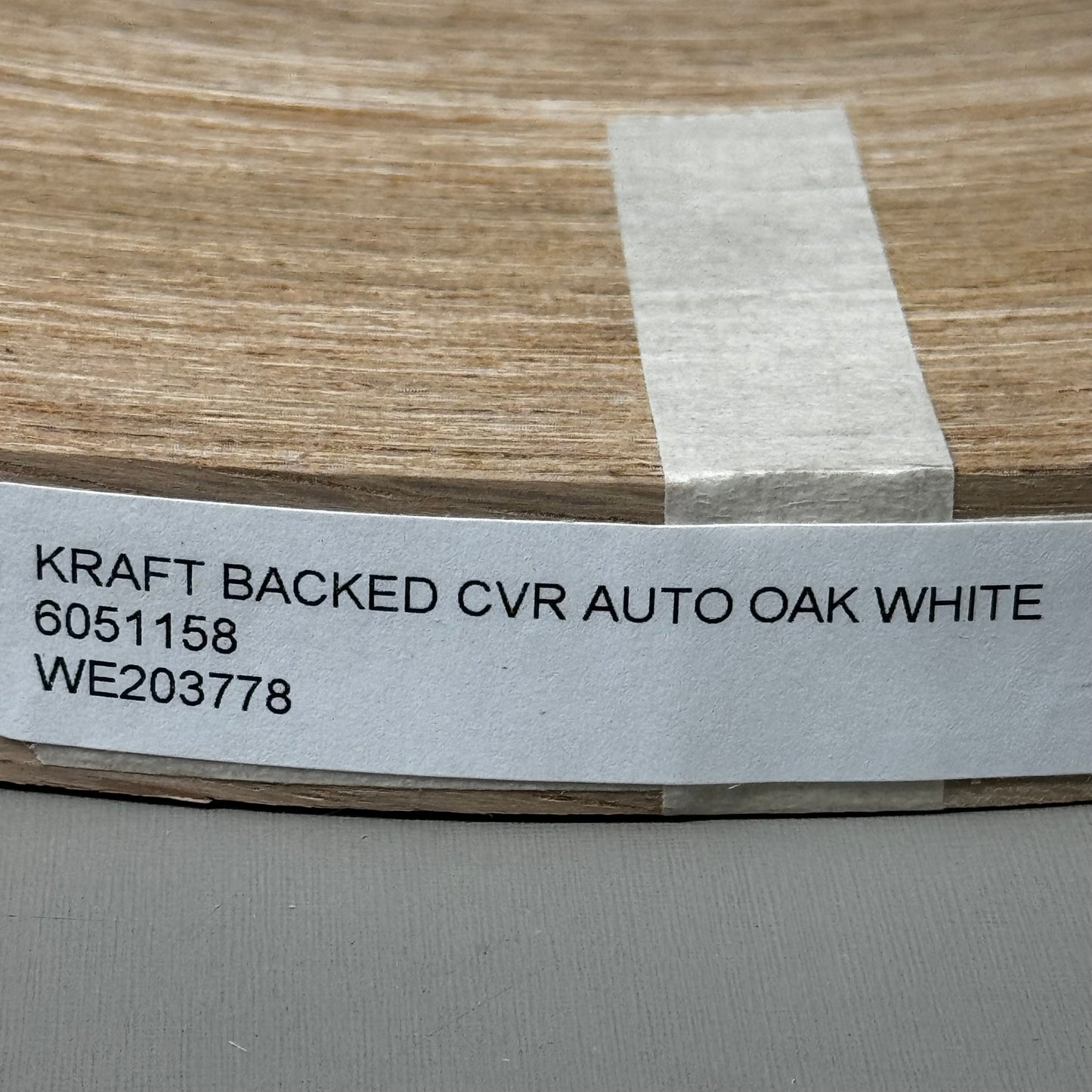 EDGEMATE Kraft Backed CVR Auto Edge Banding Oak White Rift 7/8"X500' 6051158