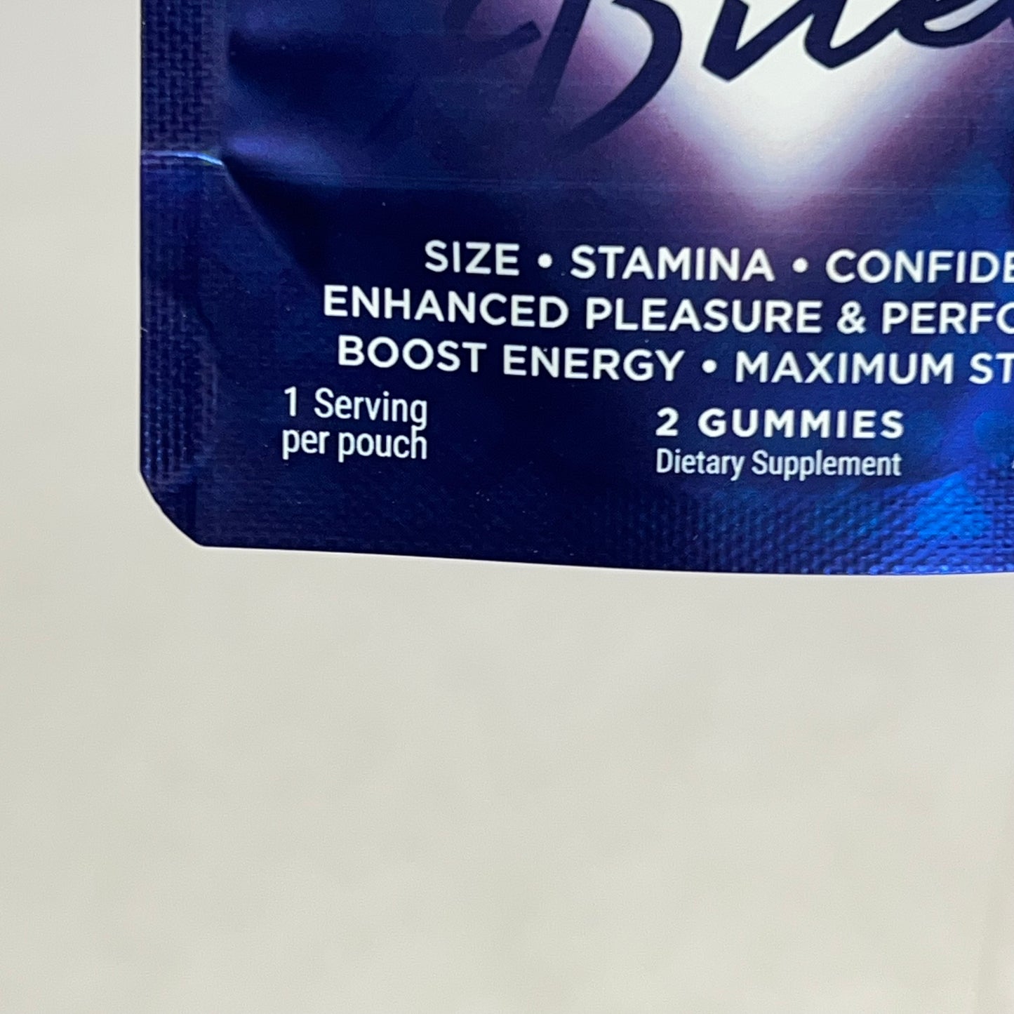 DOC JOHNSON (12 PACK, 1 Serving Each) Male Enhancement Gummies Raspberry BB 6/27