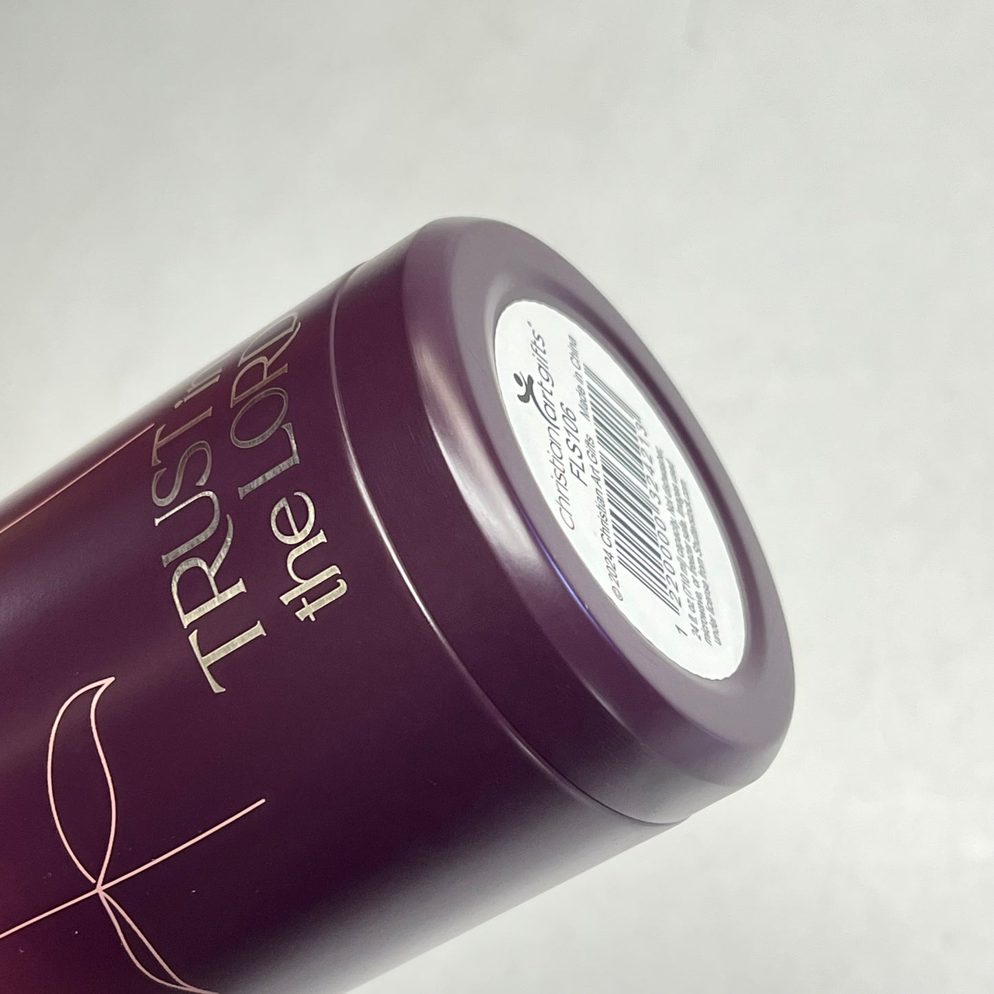 CHRISTIAN ART GIFTS Trust In The Lord Stainless Steel Water Bottle 24oz Plum