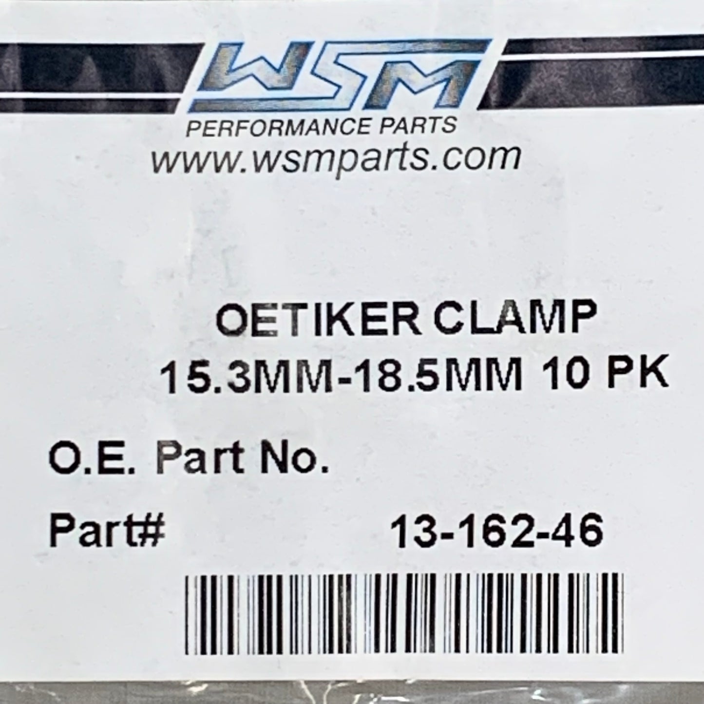 WSM Set of 2-10 PACKS! Oetiker Hose Clamp 15.3mm-18.5mm Silver 13-162-46