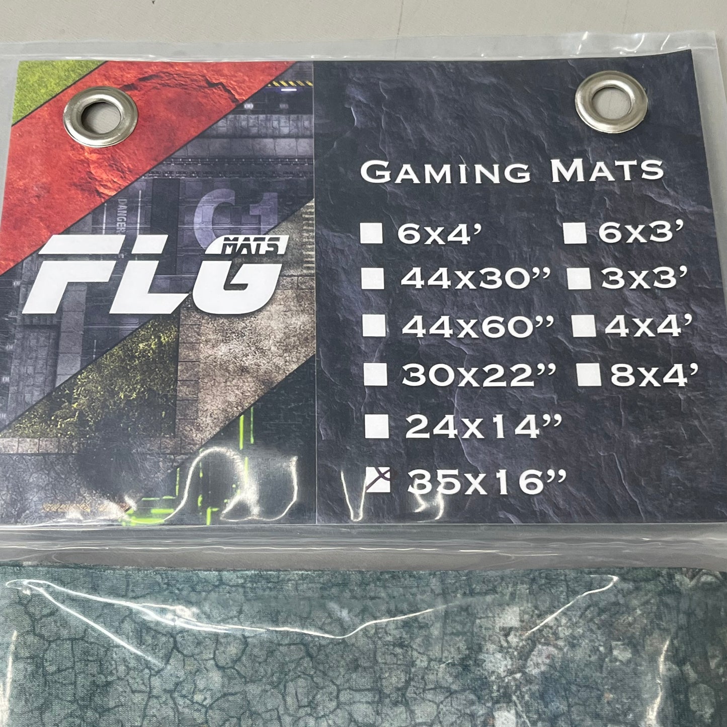 FLG MATS High Quality Gaming Mats Abandoned Battlefield Fabric W/ Rubber Back 35"x16"