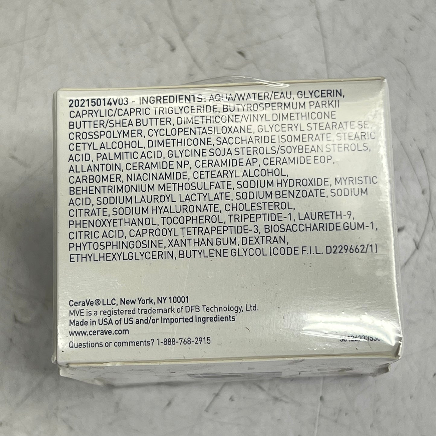 CERAVE Skin Renewing Night Cream Peptide Complex All Skin Types 1.7oz White BB 08/27