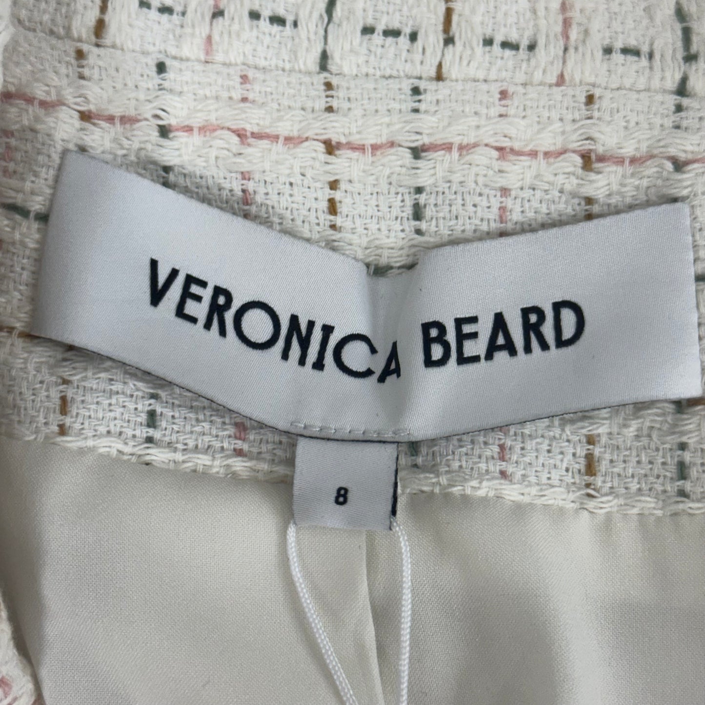 VERONICA BEARD Women's Diego Dickey Jacket Sz-8 Ivory/Multi 2406TW651509