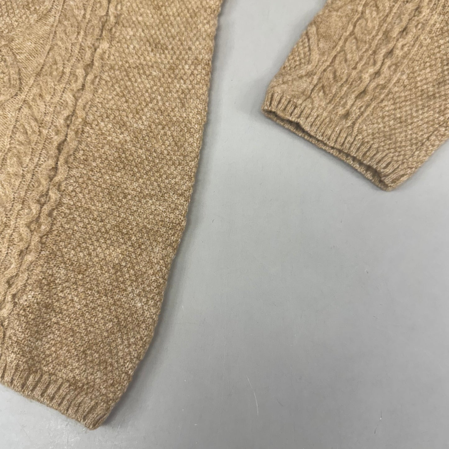 VINCE CAMUTO Cable Knit Sweater Women's Sz-L Latte Heather SC2895