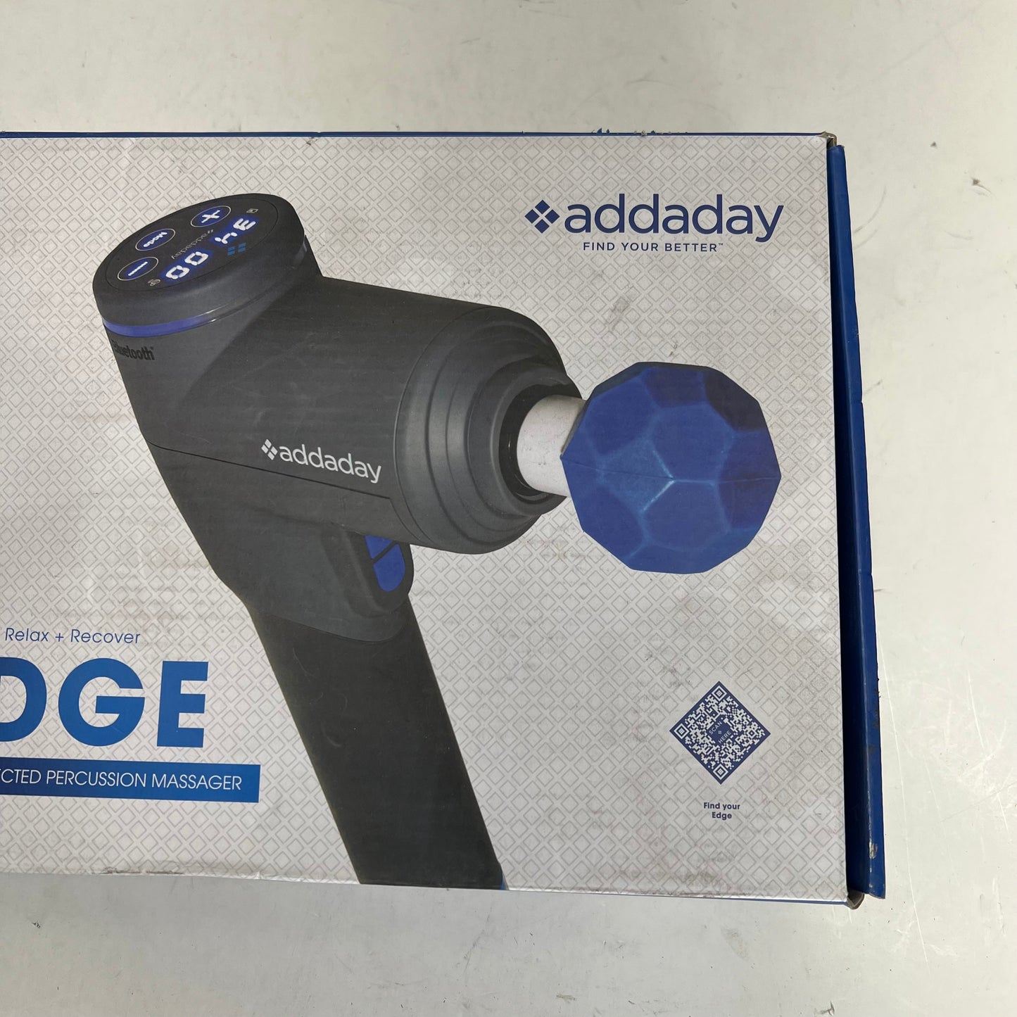 ZA@ ADDADAY Biozoom Edge Percussion Bluetooth Massager Gun Gray (As-is)