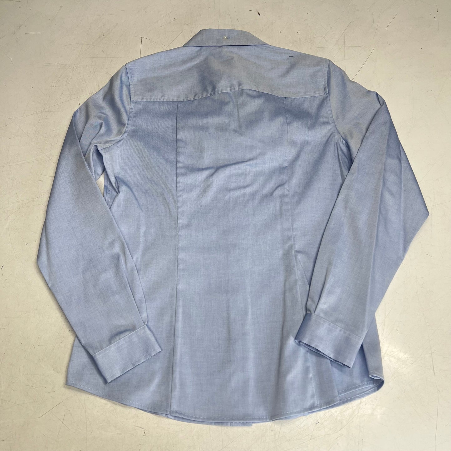 JONES New York Point Collar Long Sleeve Button Front Shirt Women's Sz S Blue