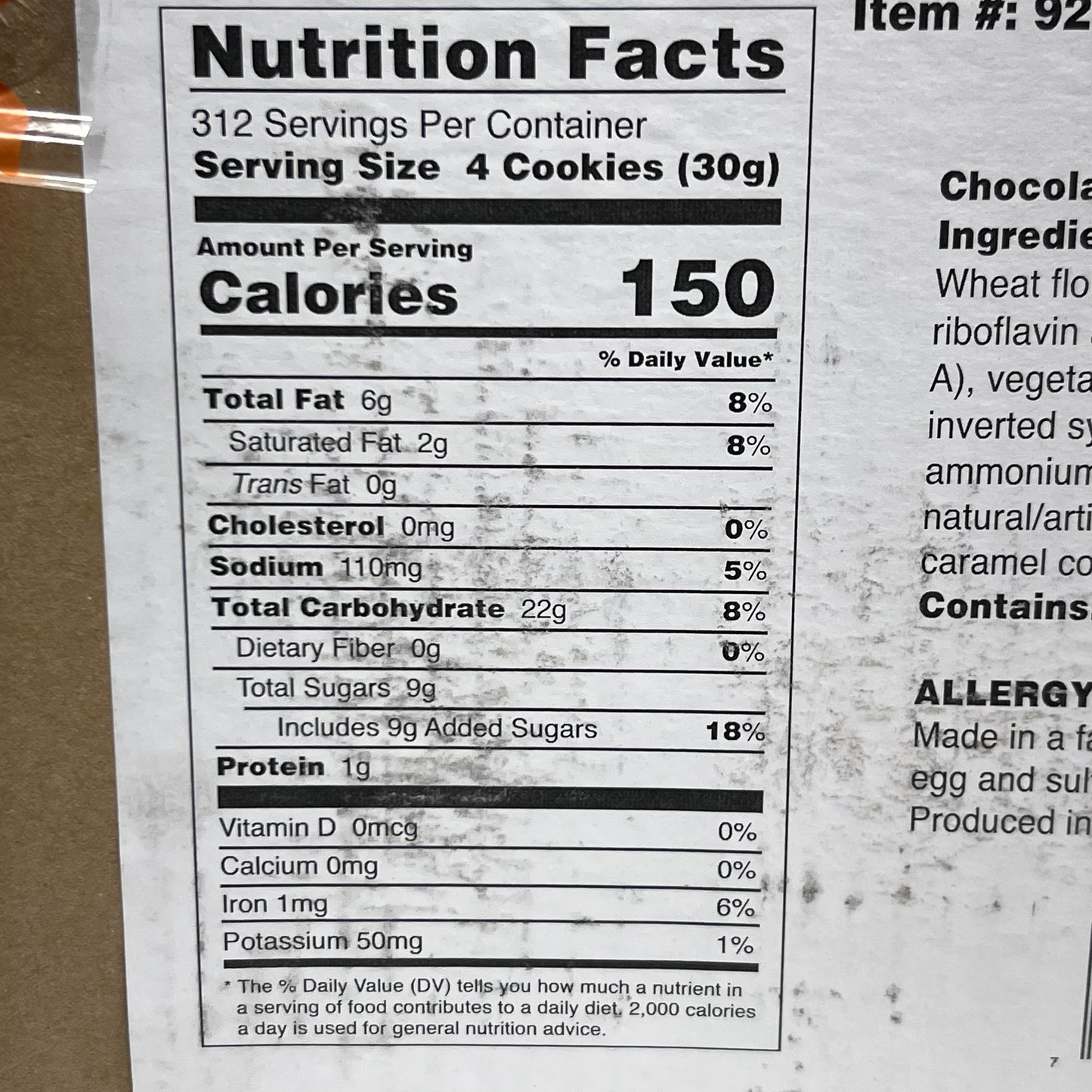 ZA@ GOOD SOURCE (312 PACK) Chocolate Cremes Cookies 92001