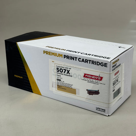 FISHER'S TECHNOLOGY Extended Yield Premium Print Cartridge For HP 507X Black CE400X