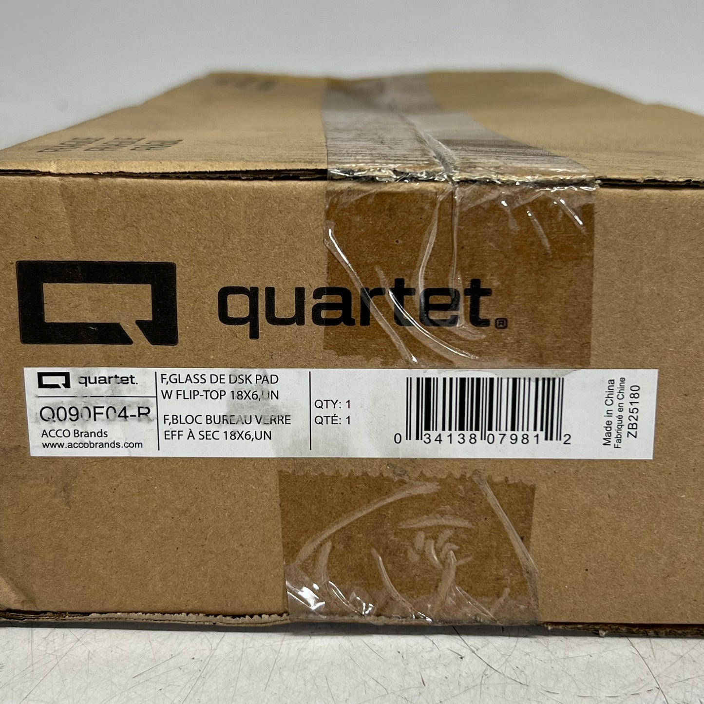 QUARTET Desktop Fiber Glass Dry Erase Board W/ Flip-top 18" x 6" White Q090F04-R